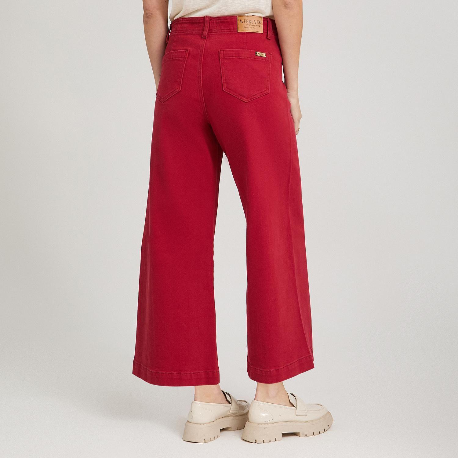 Jeans Culotte un Botón Rojo-1