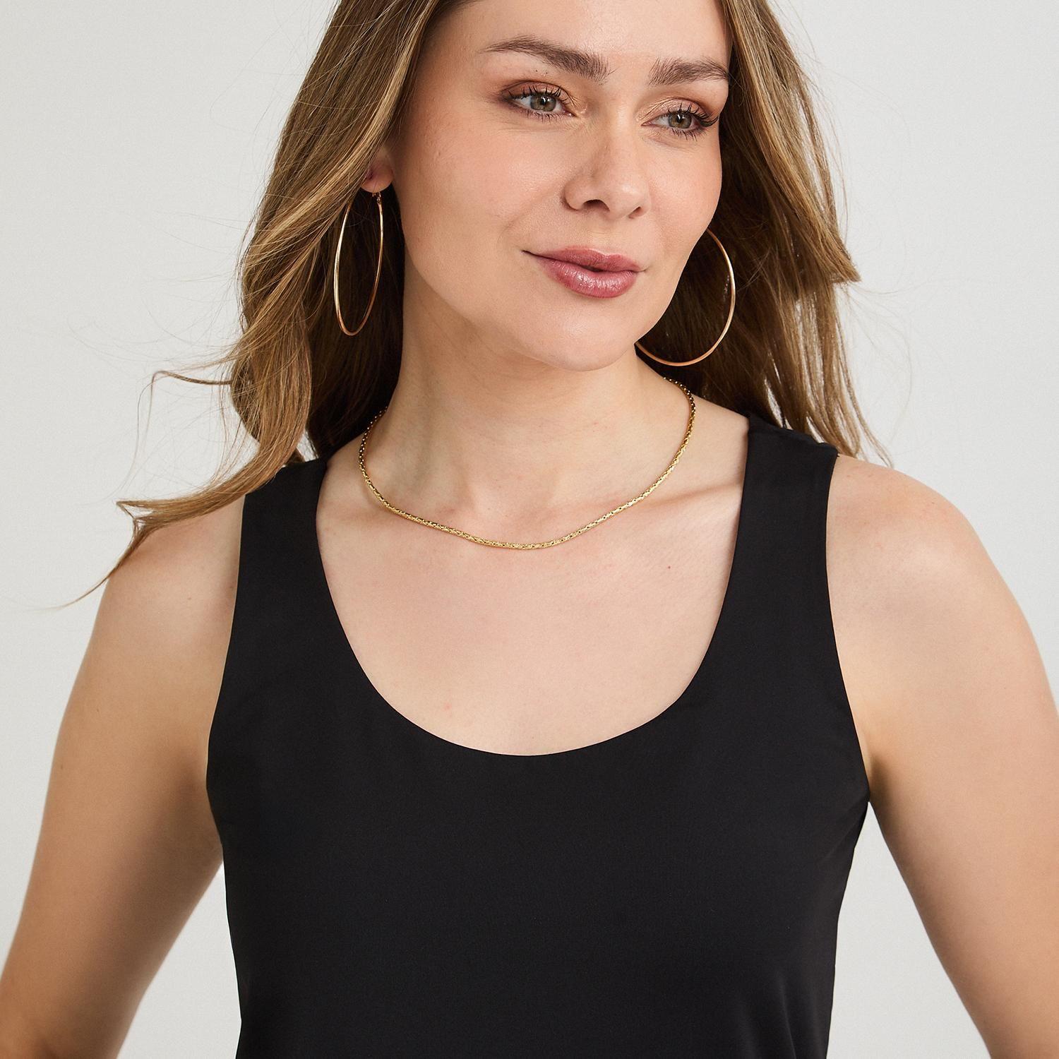 Polera Básica sin Mangas Negro-2