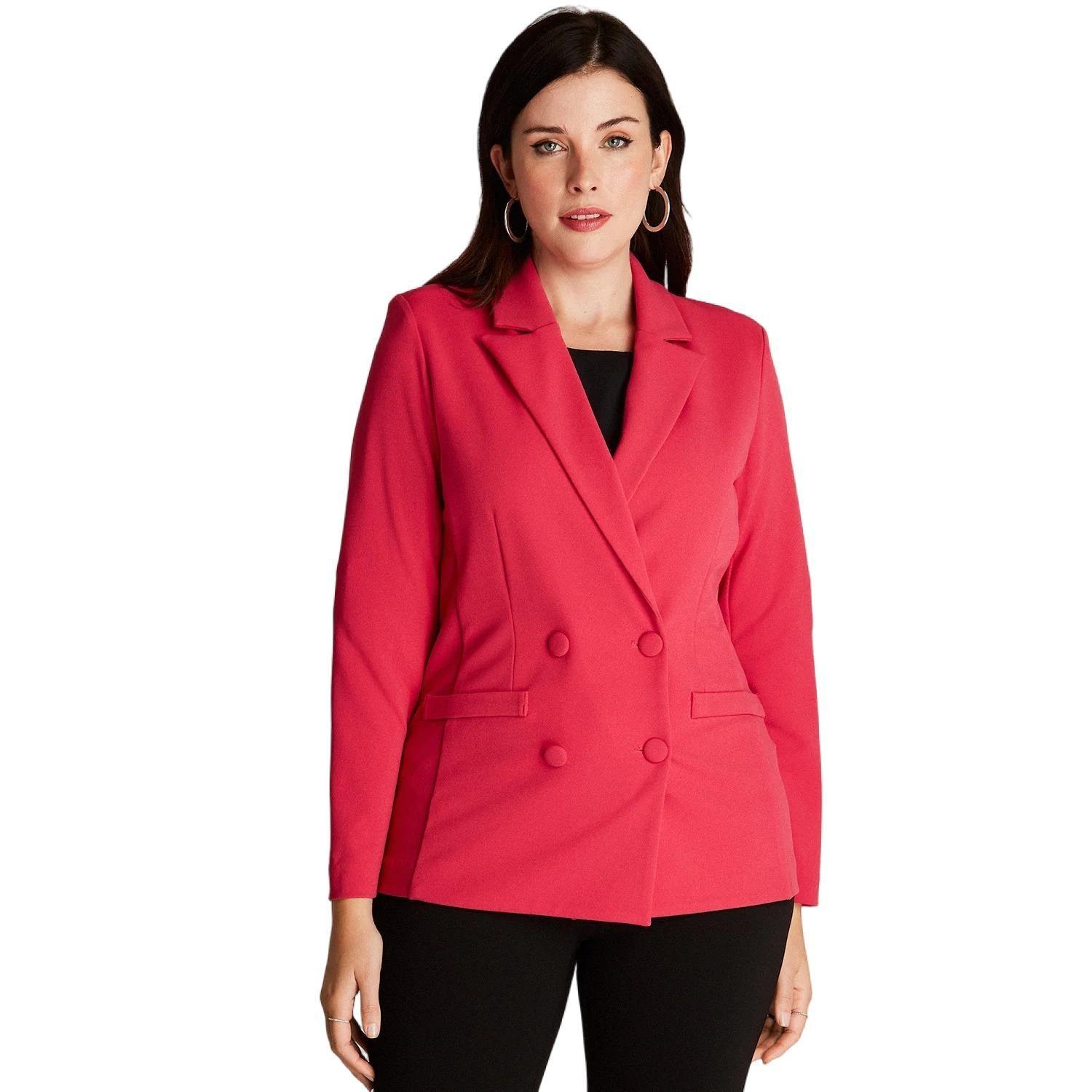 Blazer Manga Larga Fucsia-0
