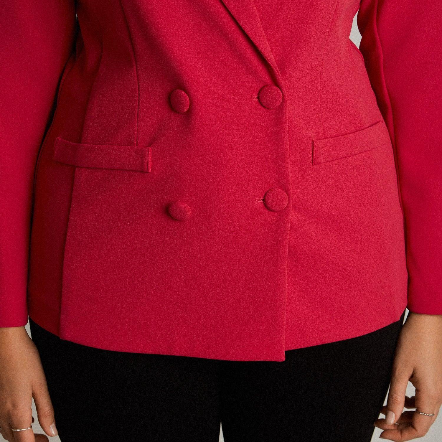 Blazer Manga Larga Fucsia-2