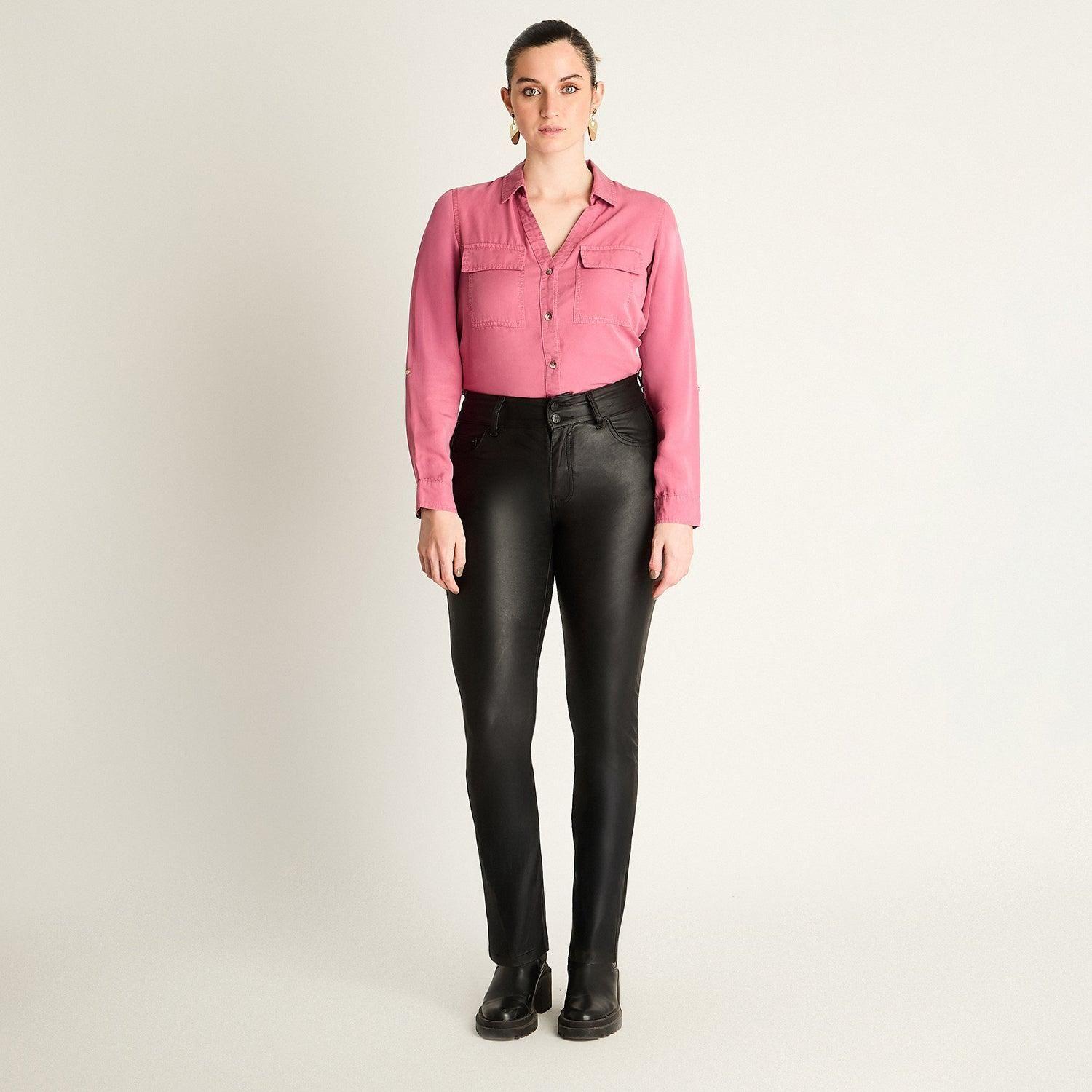 Pantalon Casual Negro Recto-3
