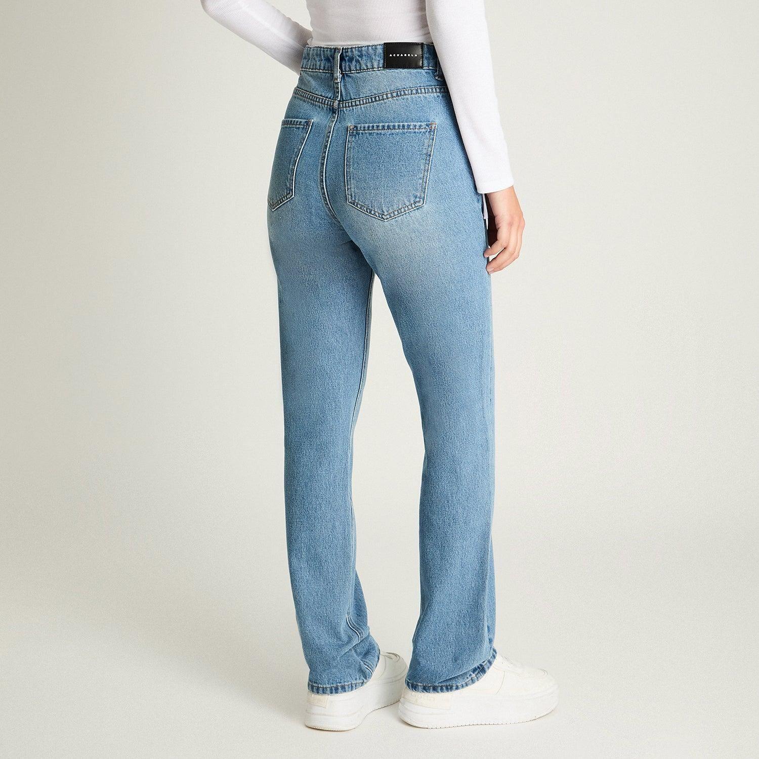 Jeans Recto Básico Celeste-1