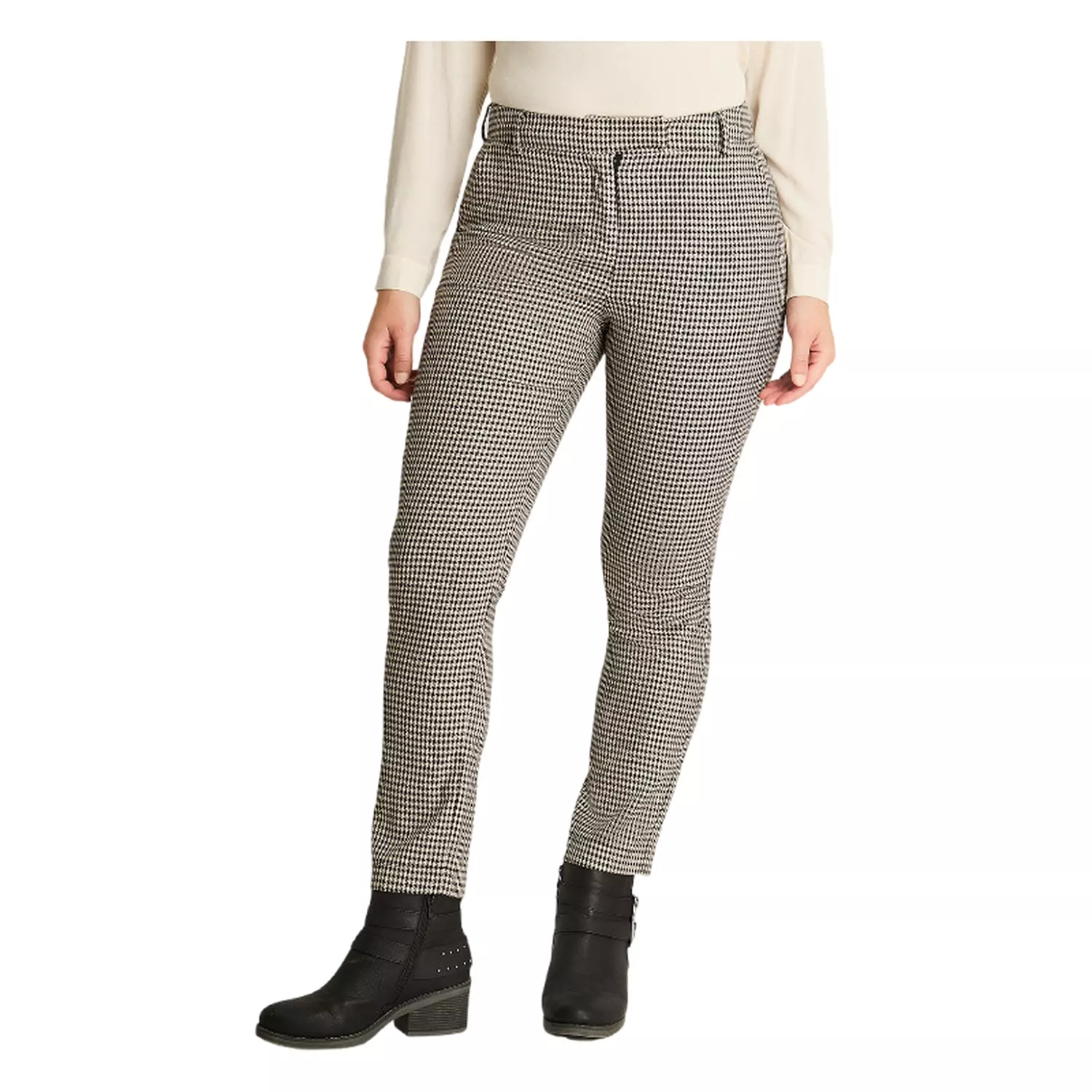 Pantalón Slim Print Crudo-0