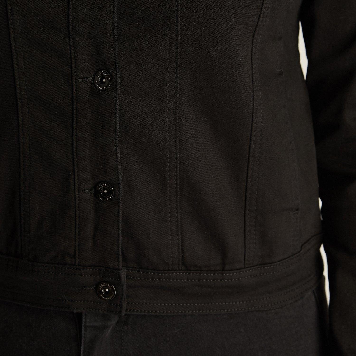 Casaca Mezclilla Negro Manga Larga-2