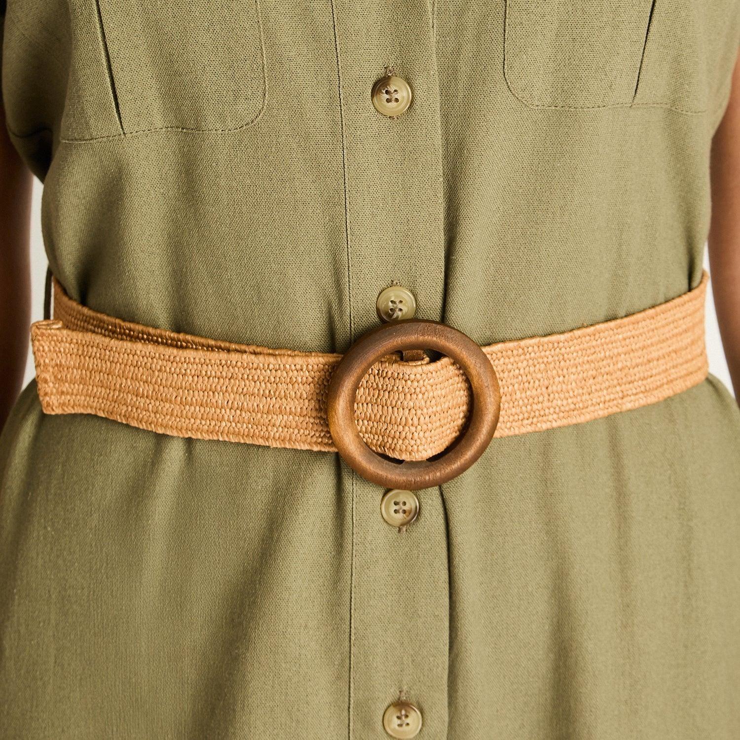 Vestido Camisero Verde Safari-2