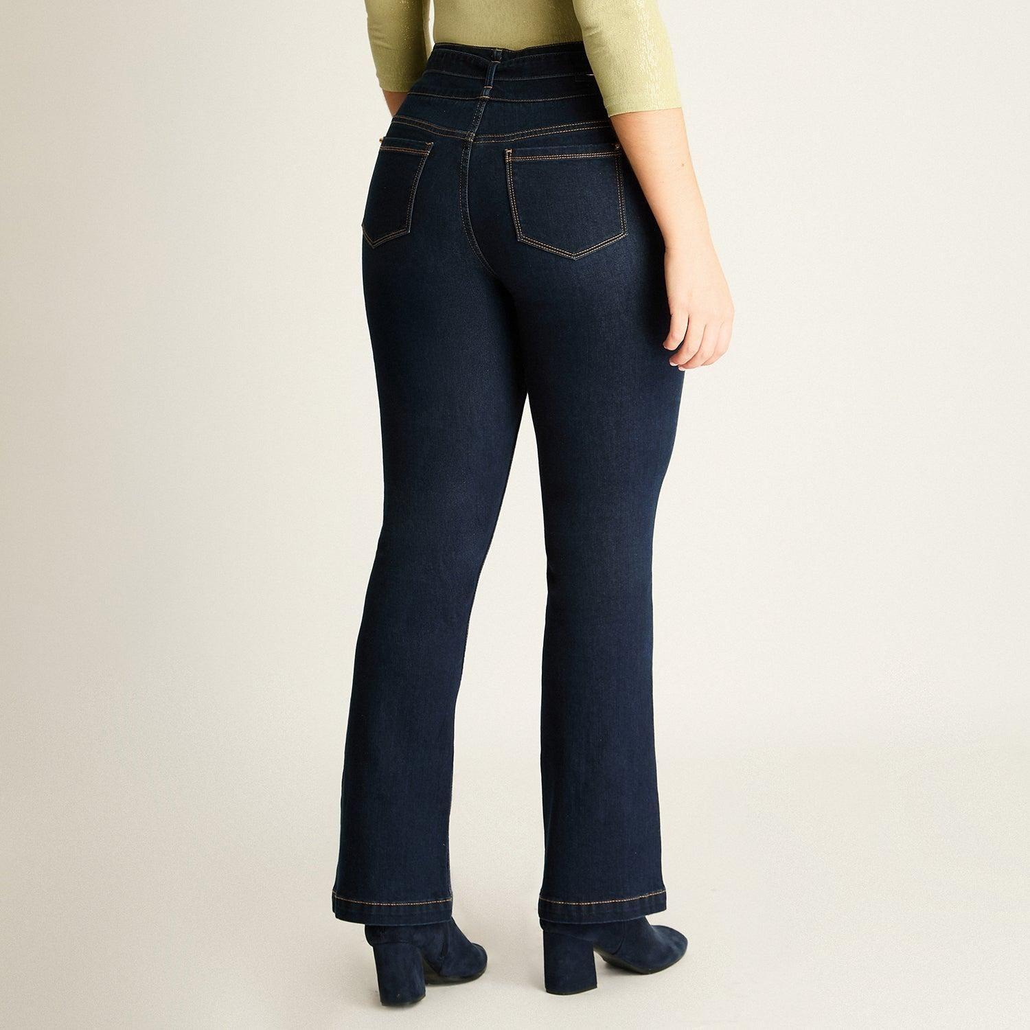 Jeans Azul Flare con Cinturón-1