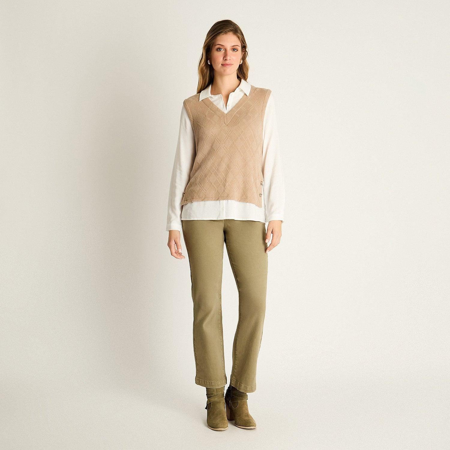 Polera Camel con Look en Capas-3