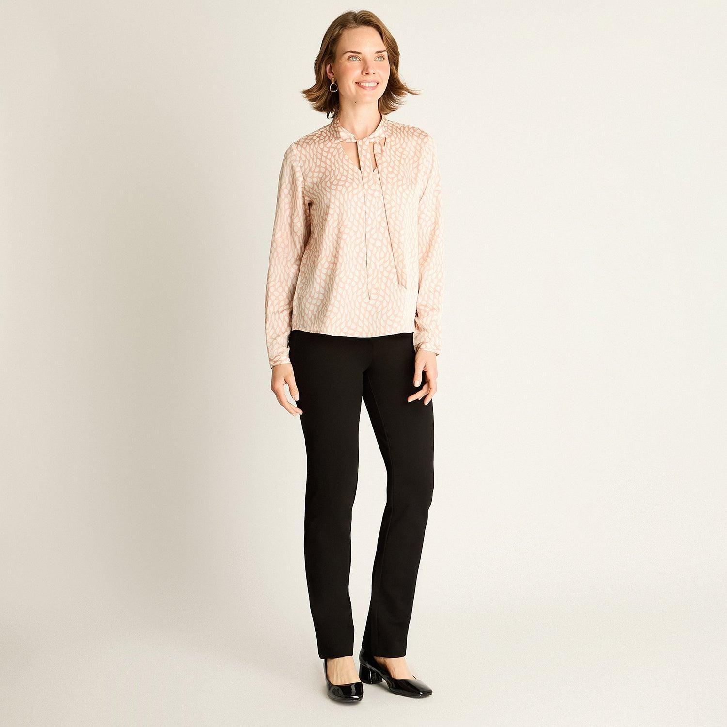 Blusa Rosada con Lazo-3