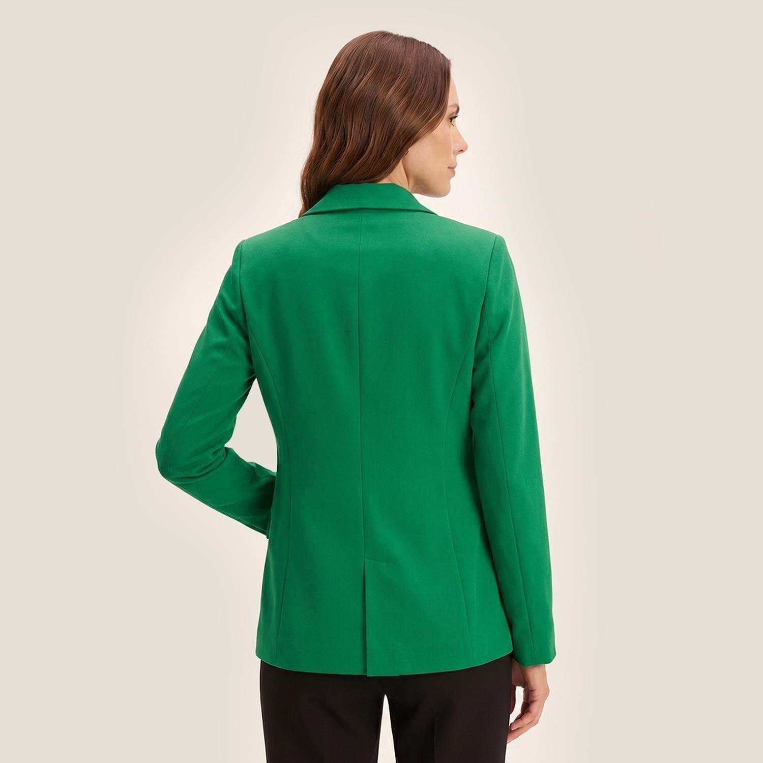 Blazer con Botones en Manga Verde-1