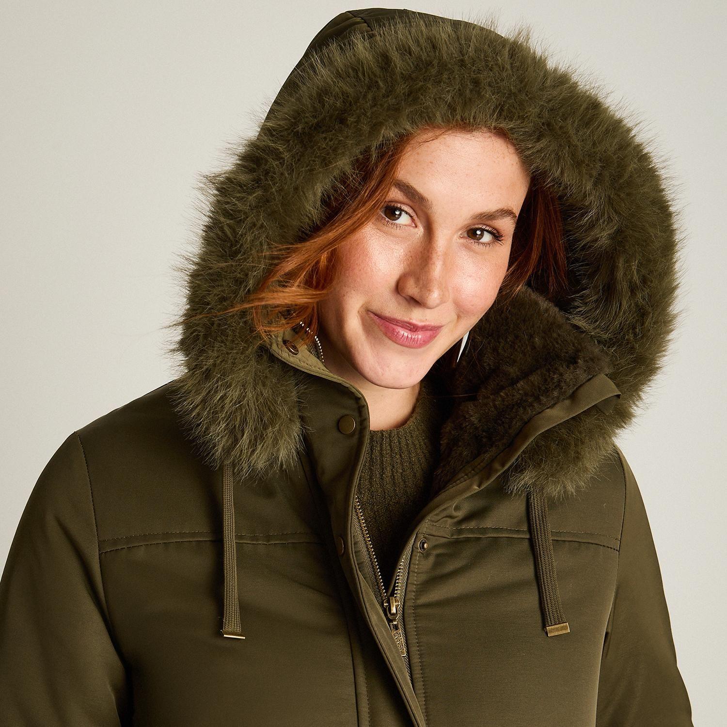Parka Verde con Gorro Peludo y Forro-2
