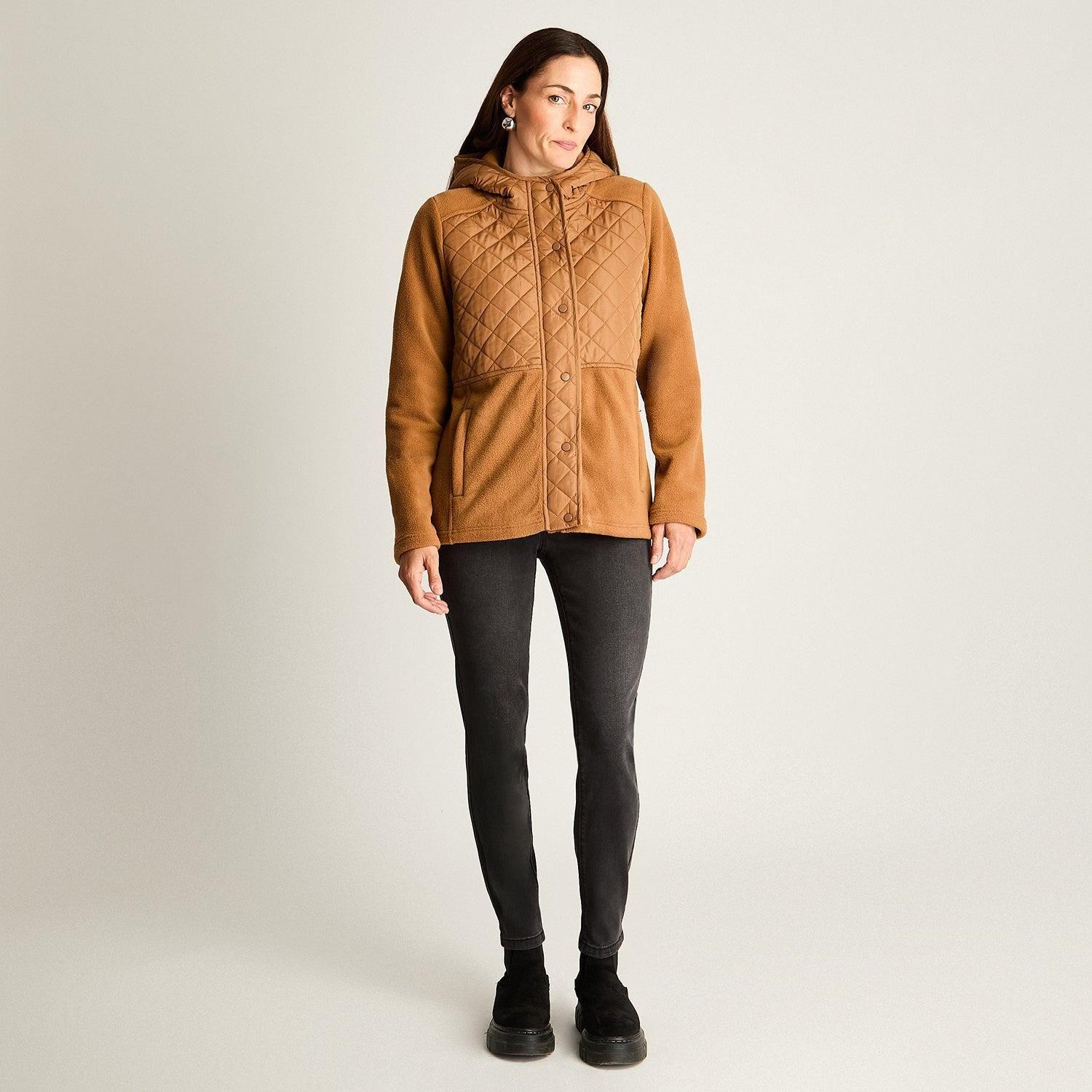 Polerón Polar Quilt Básico Camel-2