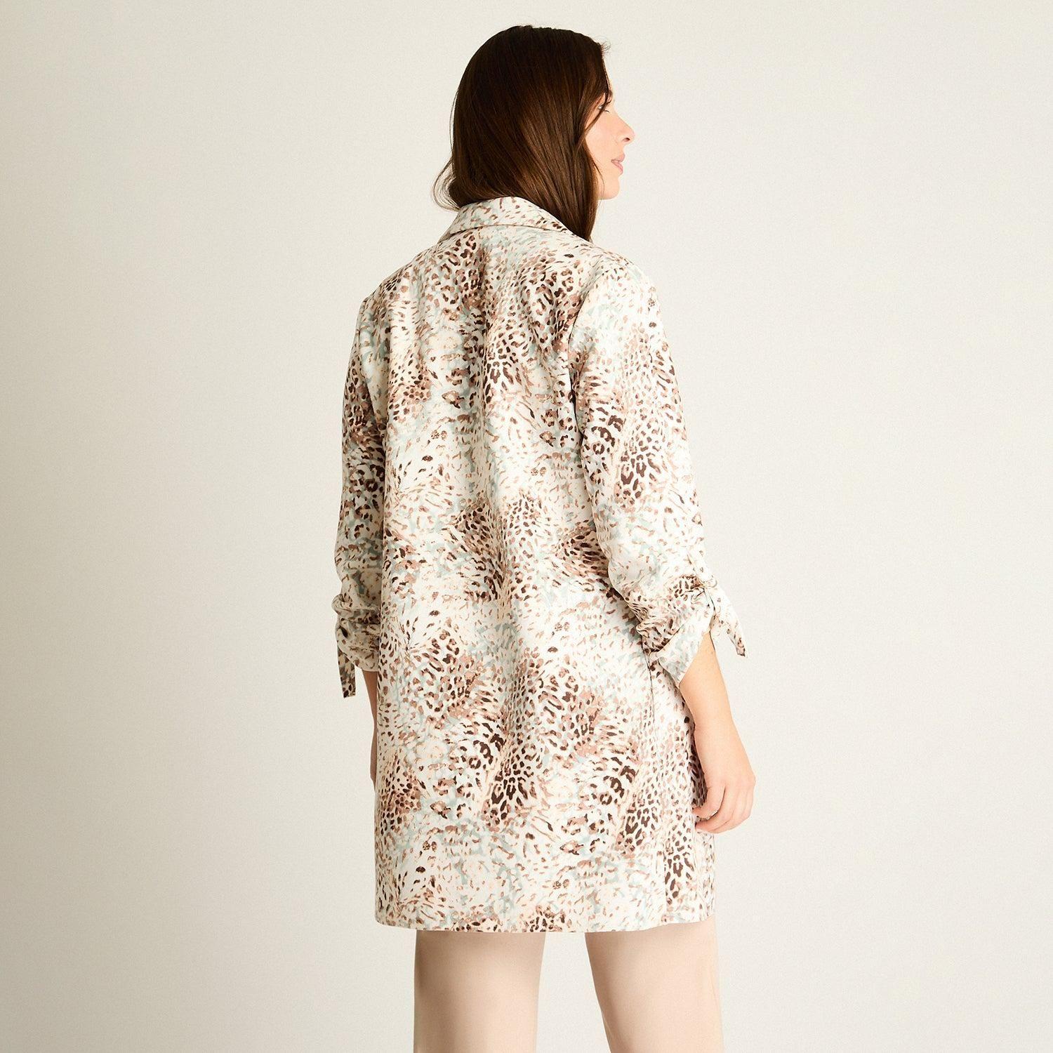 Chaqueta Ecocuero Animal Print Beige-3