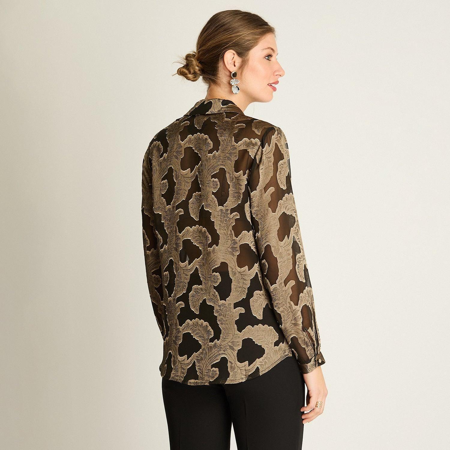 Blusa Negra Estampada-1