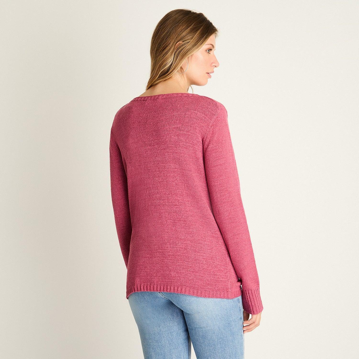 Sweater Magenta Punto Fino-1