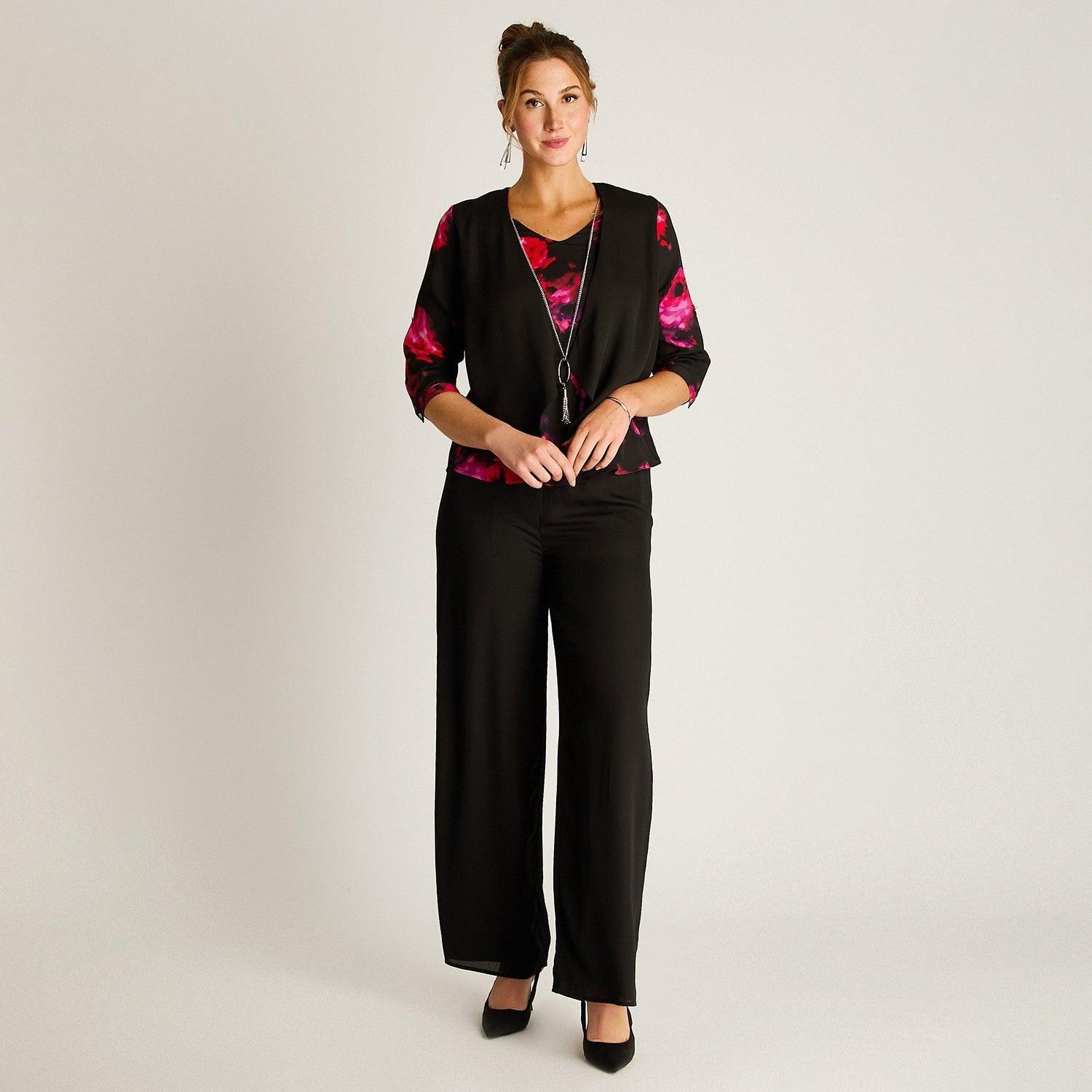 Blusa Estampada con Chaleco Integrado-3