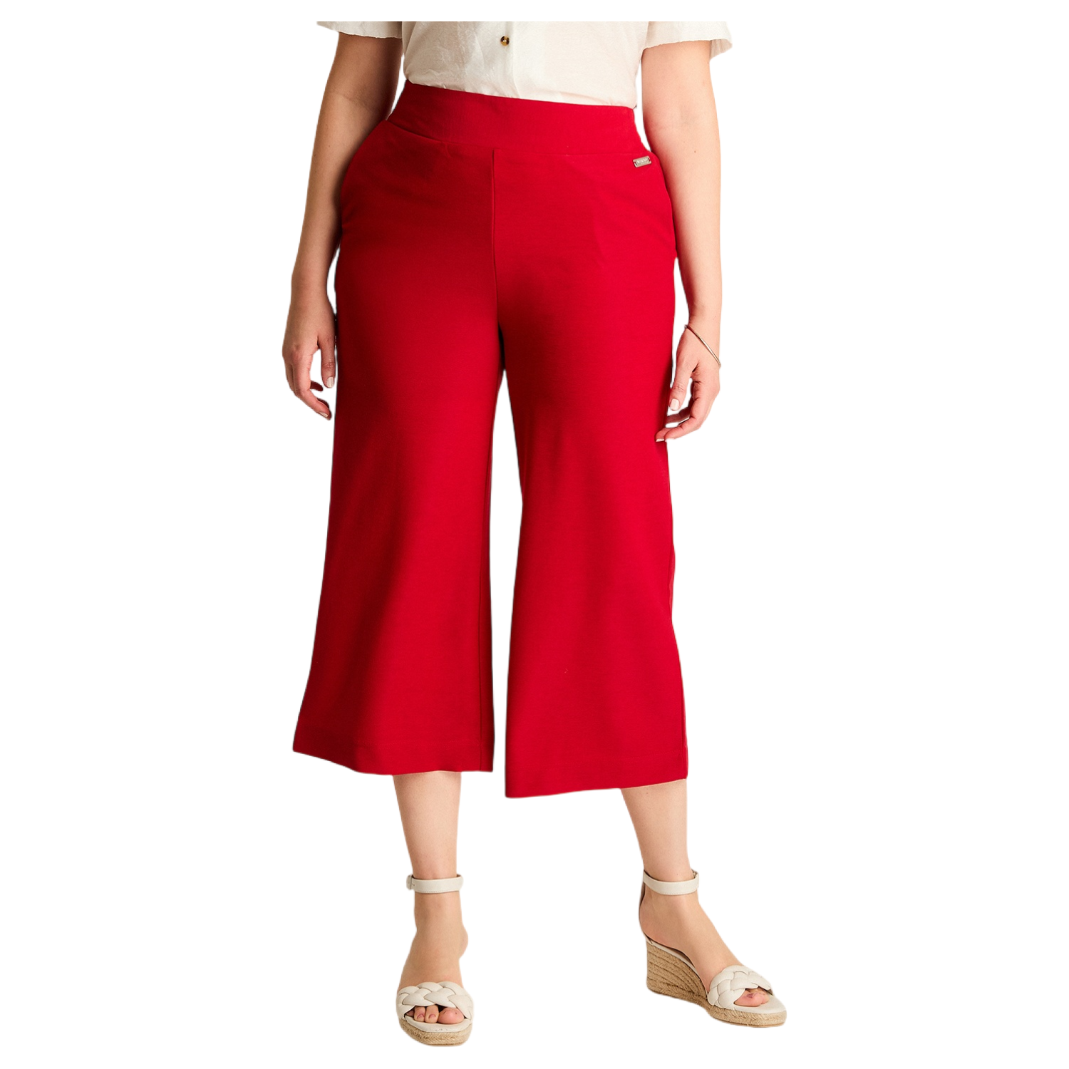 Pantalón Sport Rojo Culotte Elasticidad Media Calce Holgado-0