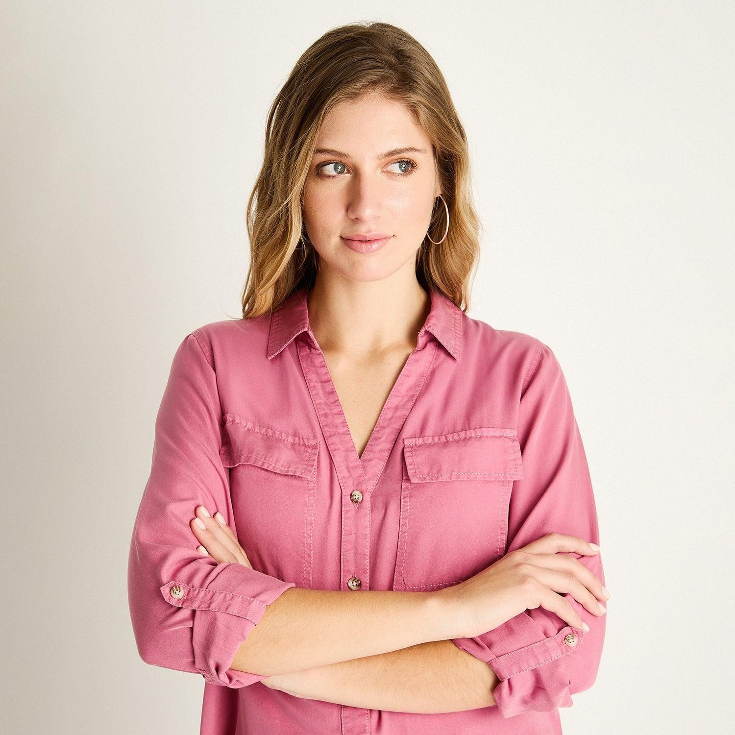 Blusa Magenta de Lyocell-2