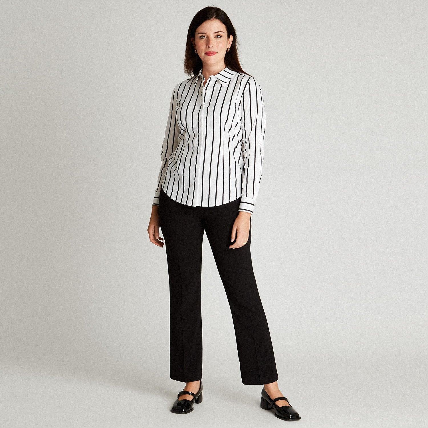 Blusa Negra Cuello Camisero-3