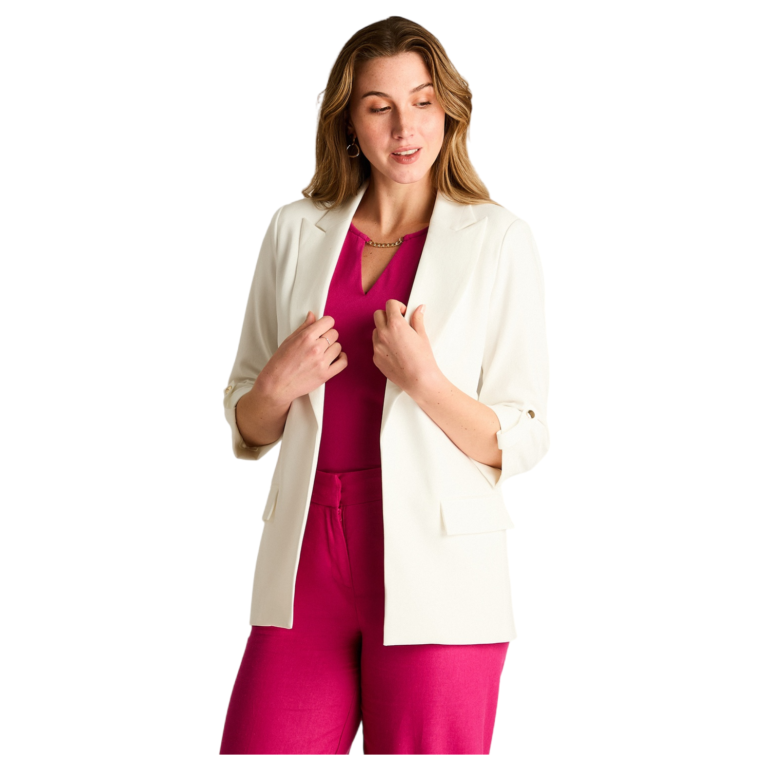 Blazer Crudo Manga 3/4 Con Forro-0