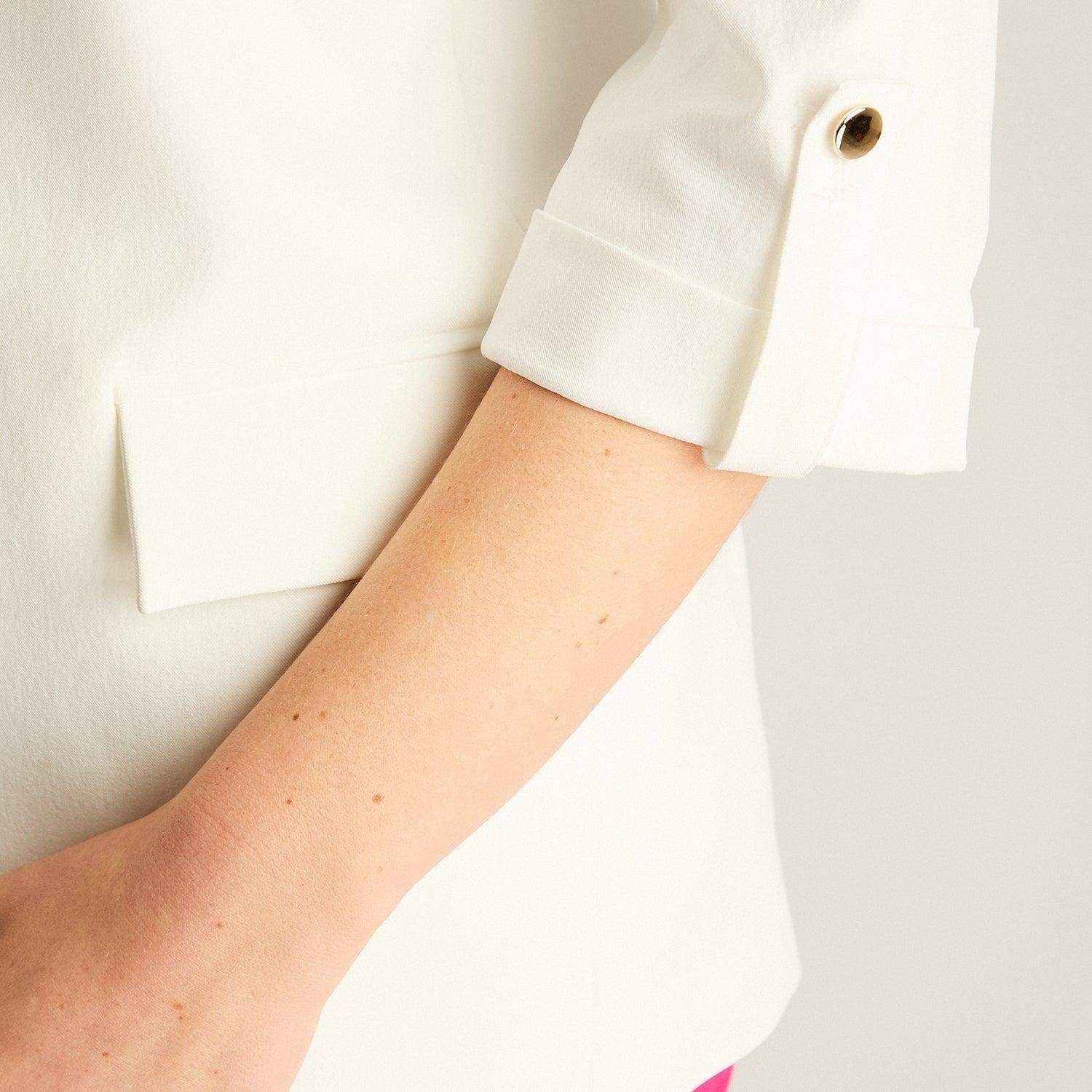 Blazer Crudo Manga 3/4 Con Forro-2