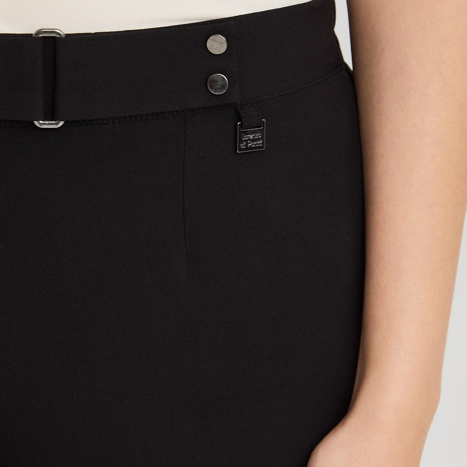 Pantalón Formal Recto Pretina Elasticada Negro-2