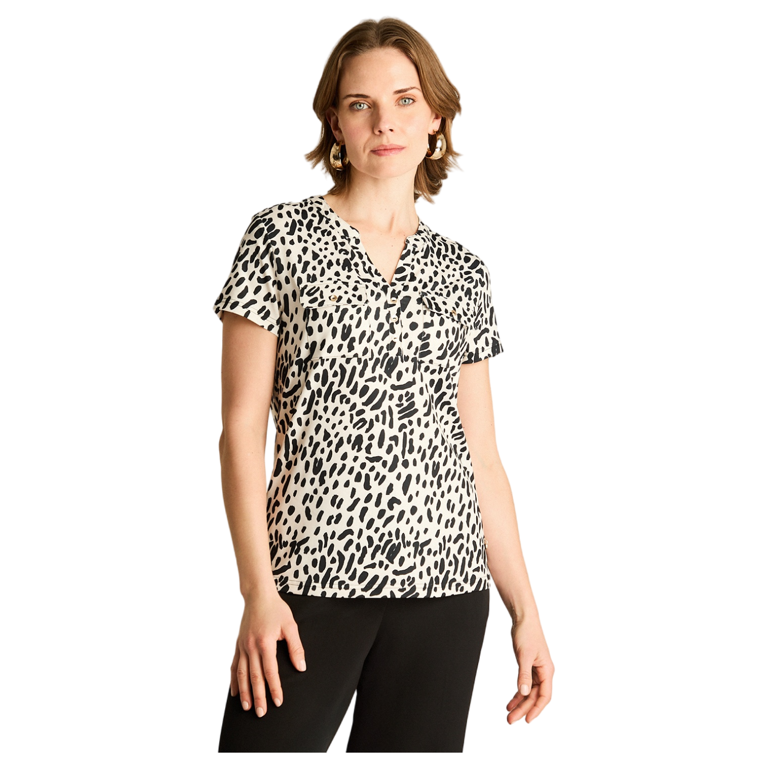 Polera Arena Estampado Floral-0