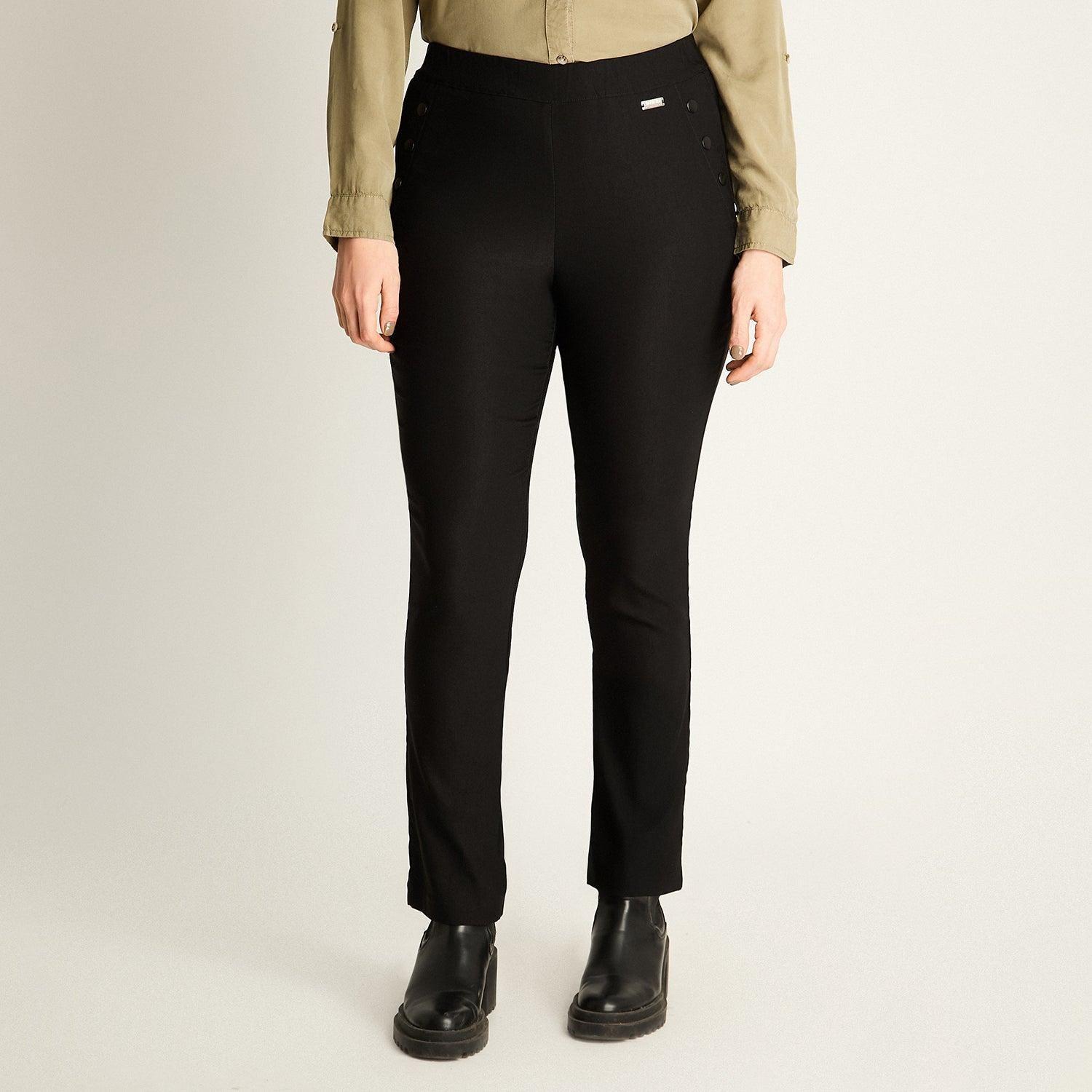 Calza Negro Slim Muy elasticado Calce Ajustado-0