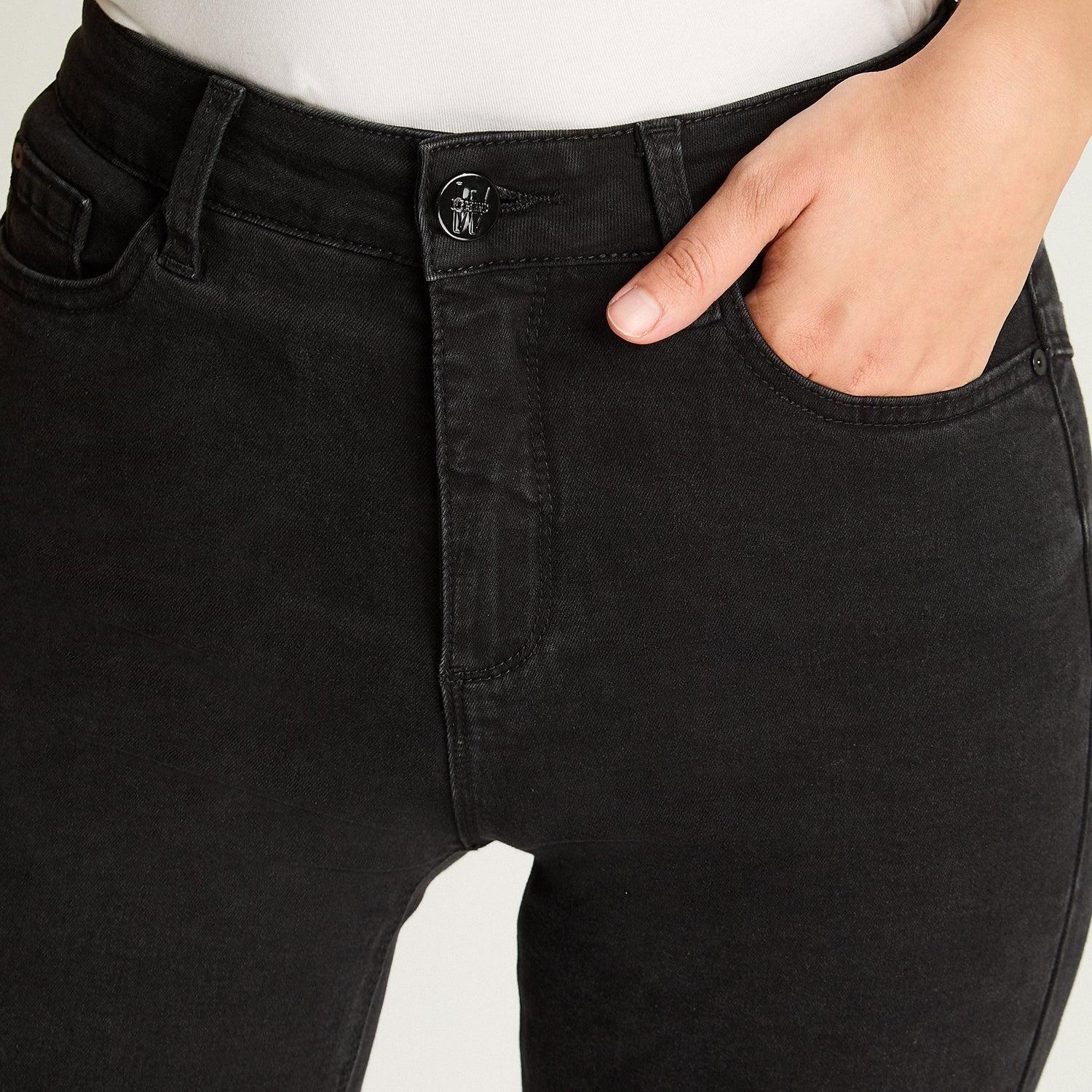 Jeans Recto 5 Bolsillos Negro-2