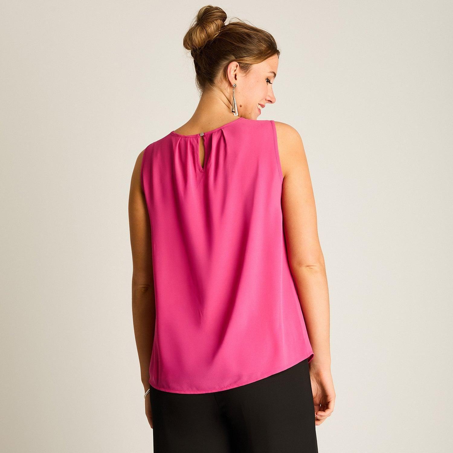 Blusa Fucsia con Aplique de Brillos-1
