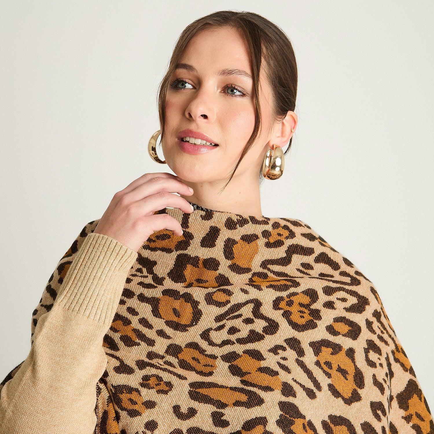 Bufanda Animal Print Café-2
