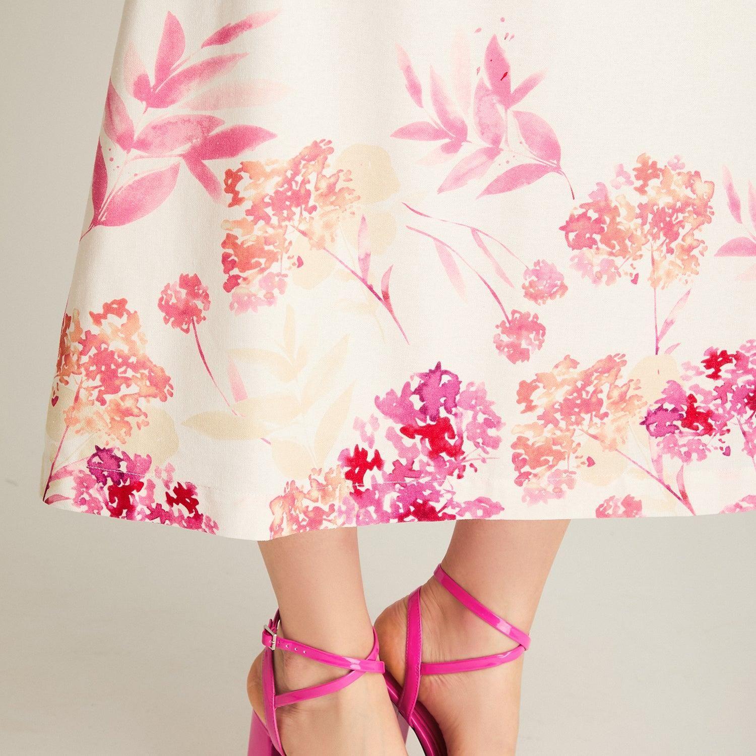 Falda Midi Crudo Floral-2