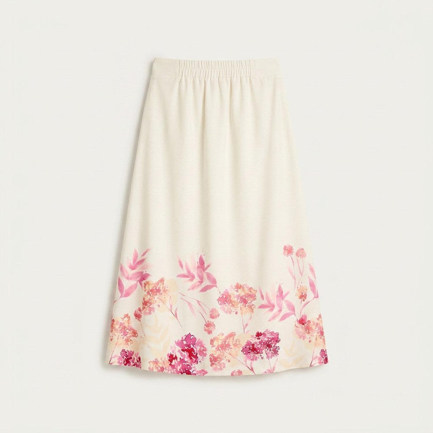 Falda Midi Crudo Floral-4
