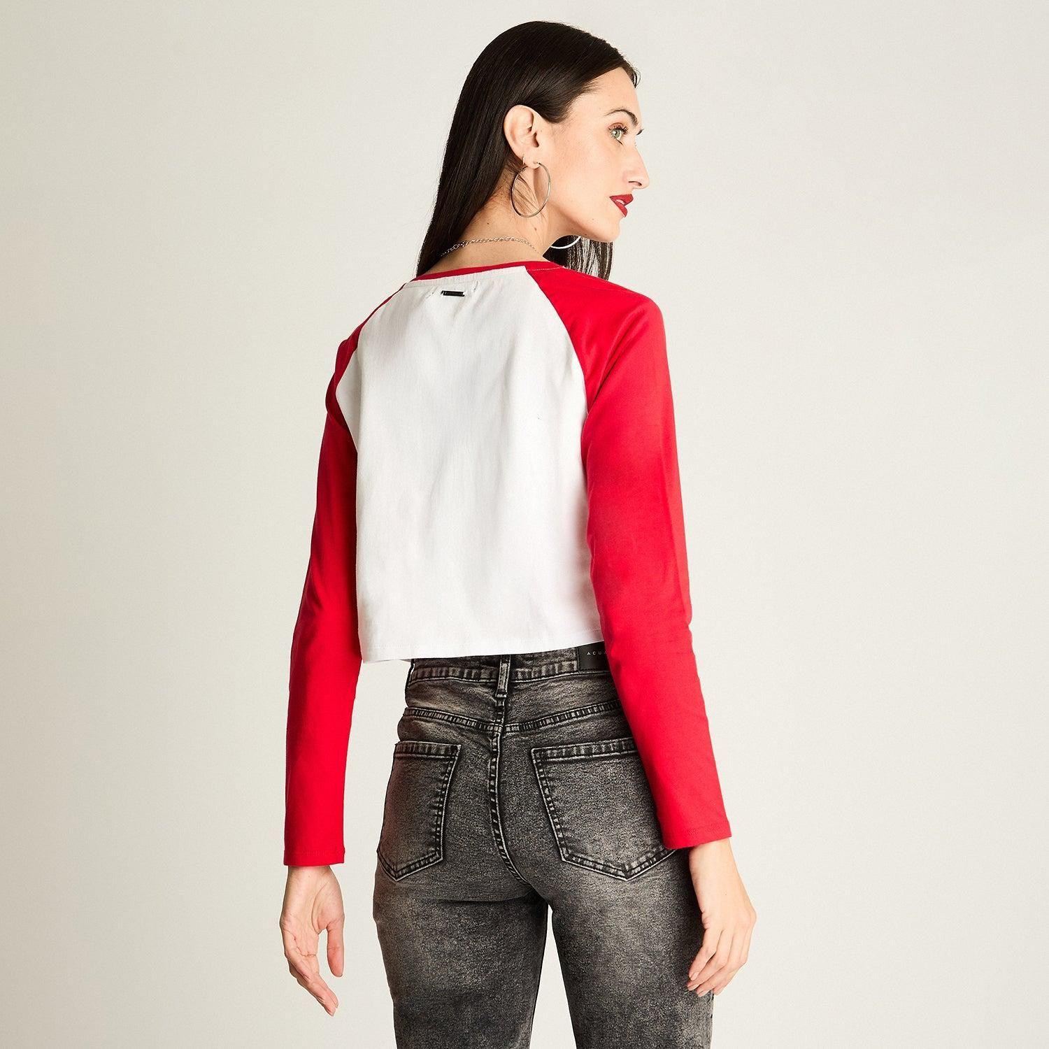 Polera Escote Redondo Preppy Rojo-4