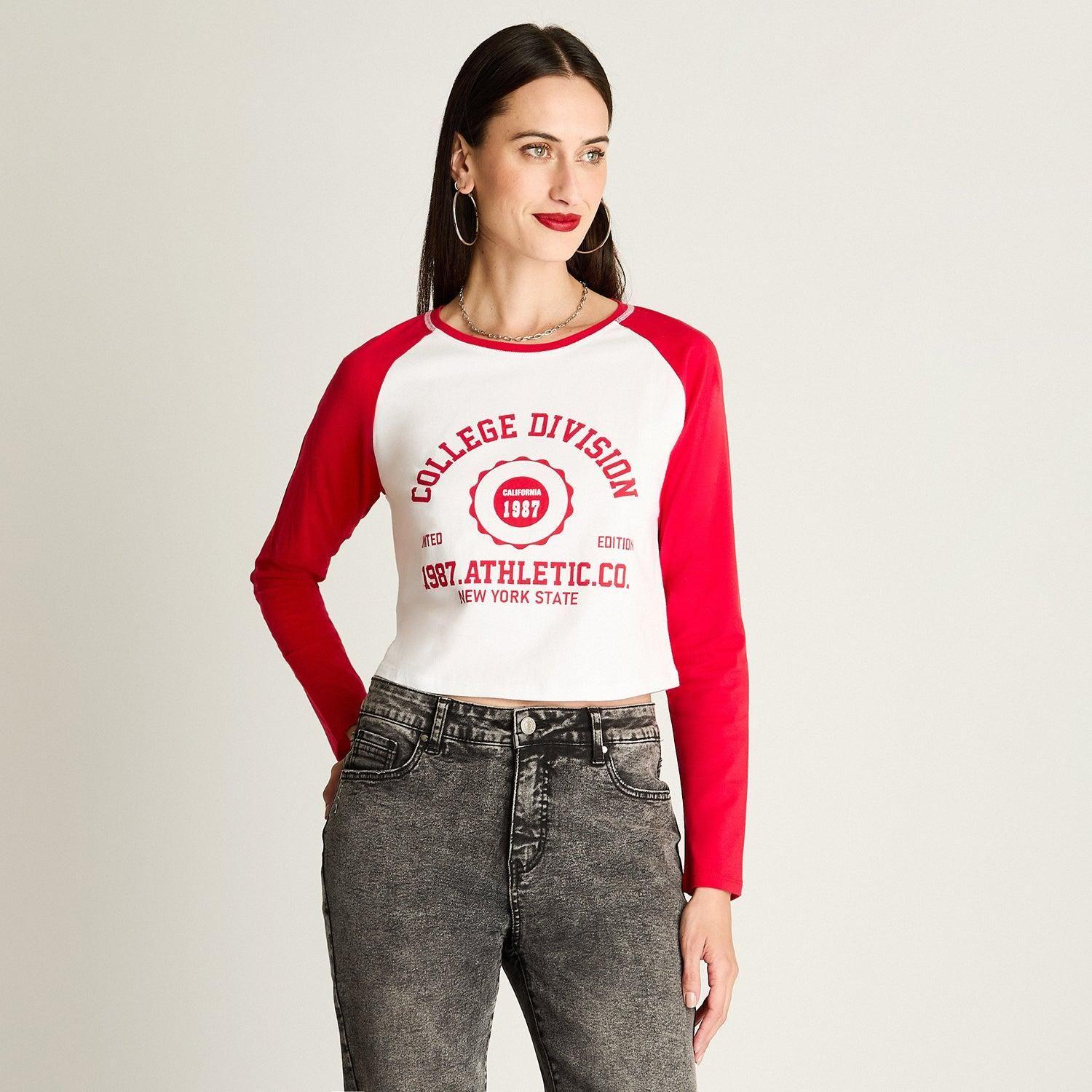 Polera Escote Redondo Preppy Rojo-0