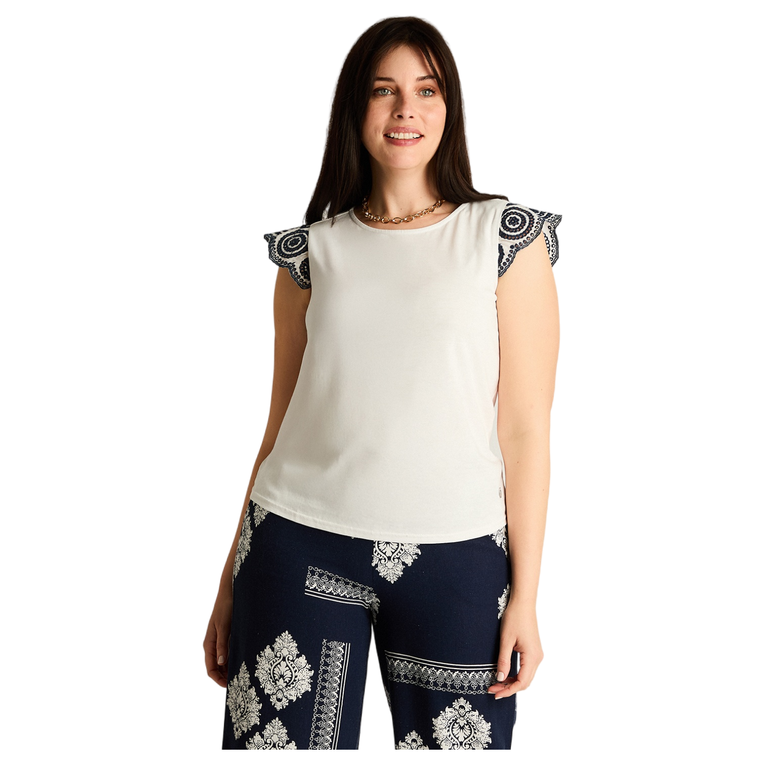 Polera Blanca Sin Mangas-0
