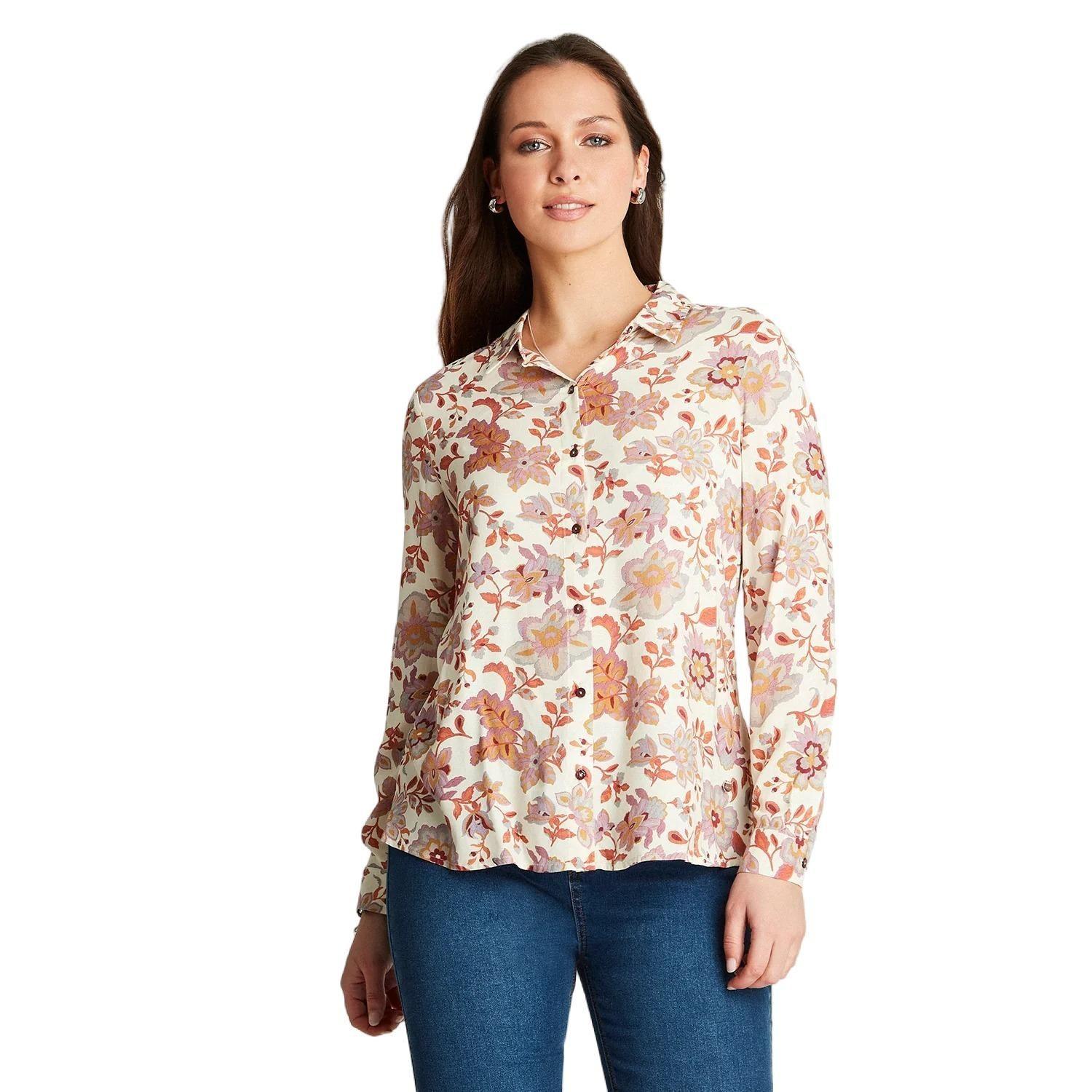Blusa Lila Manga Larga Estampada-0