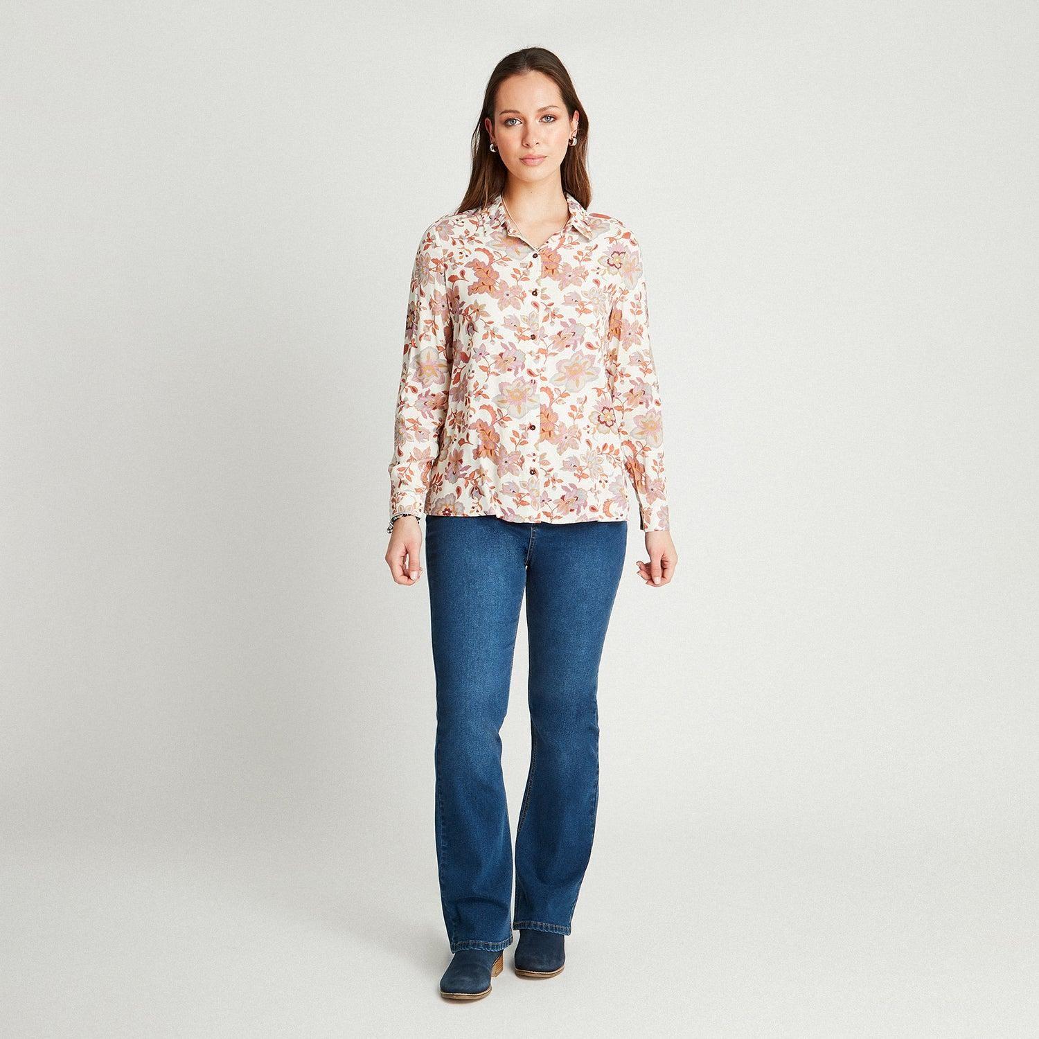 Blusa Lila Manga Larga Estampada-3