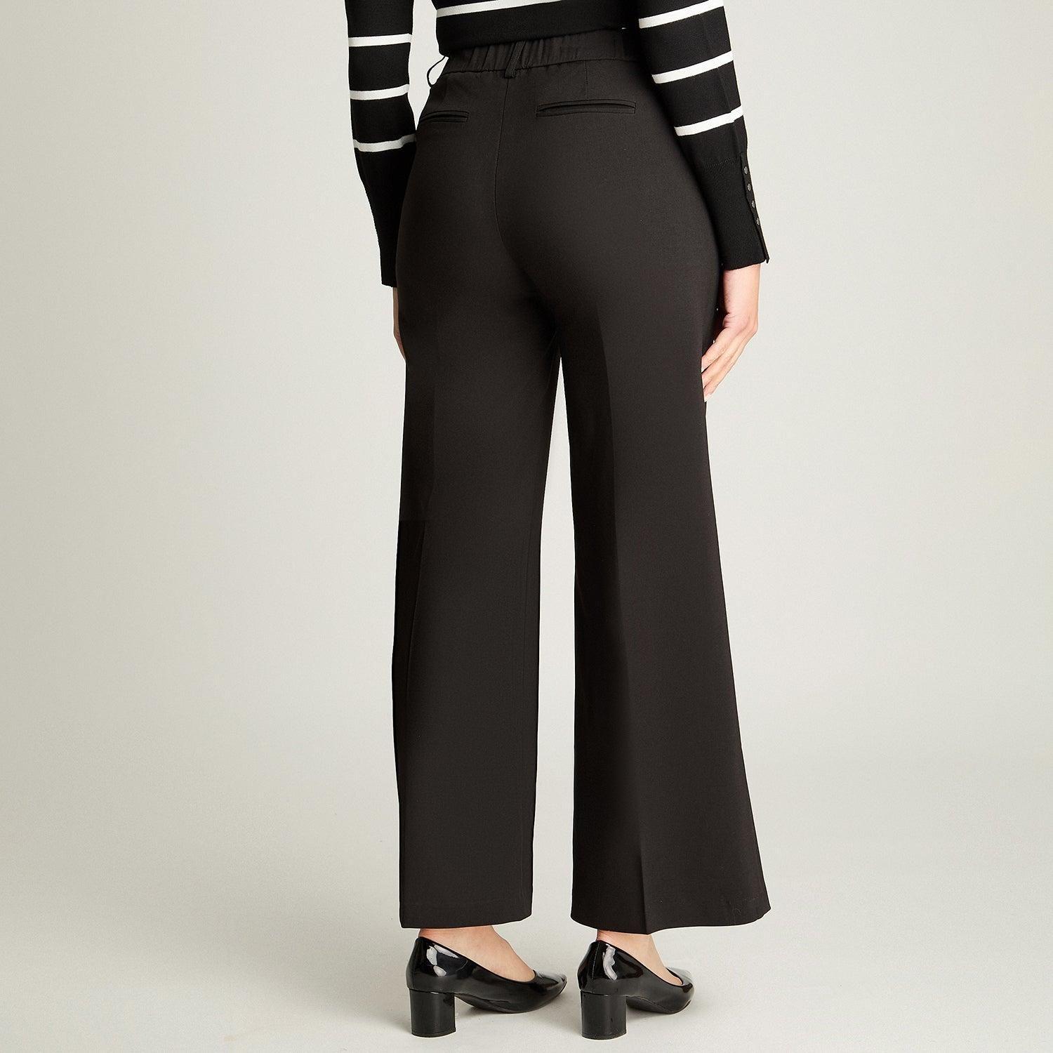 Pantalón Sastrero Pretina Elásticada Negro-1