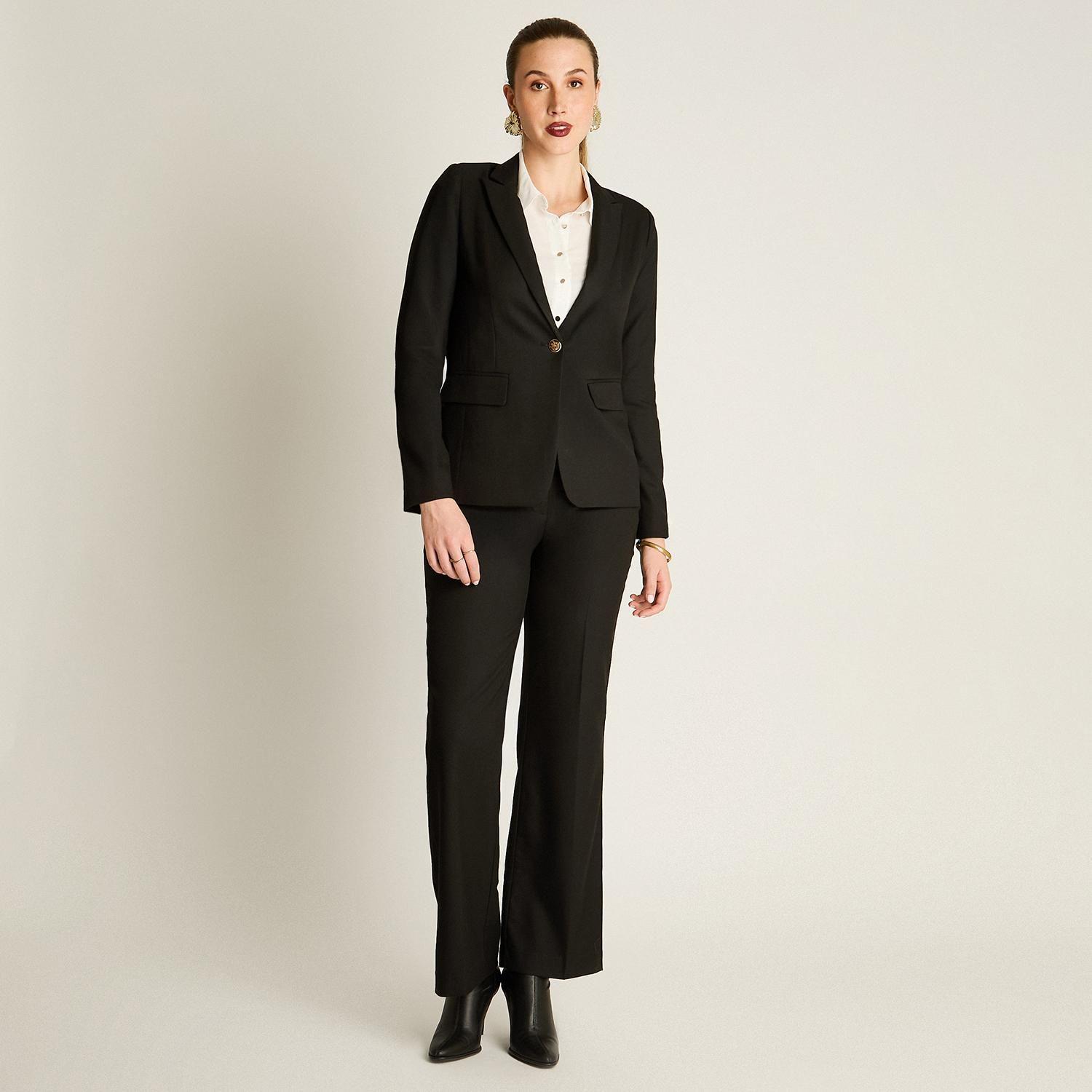 Blazer Negro Manga Larga-3