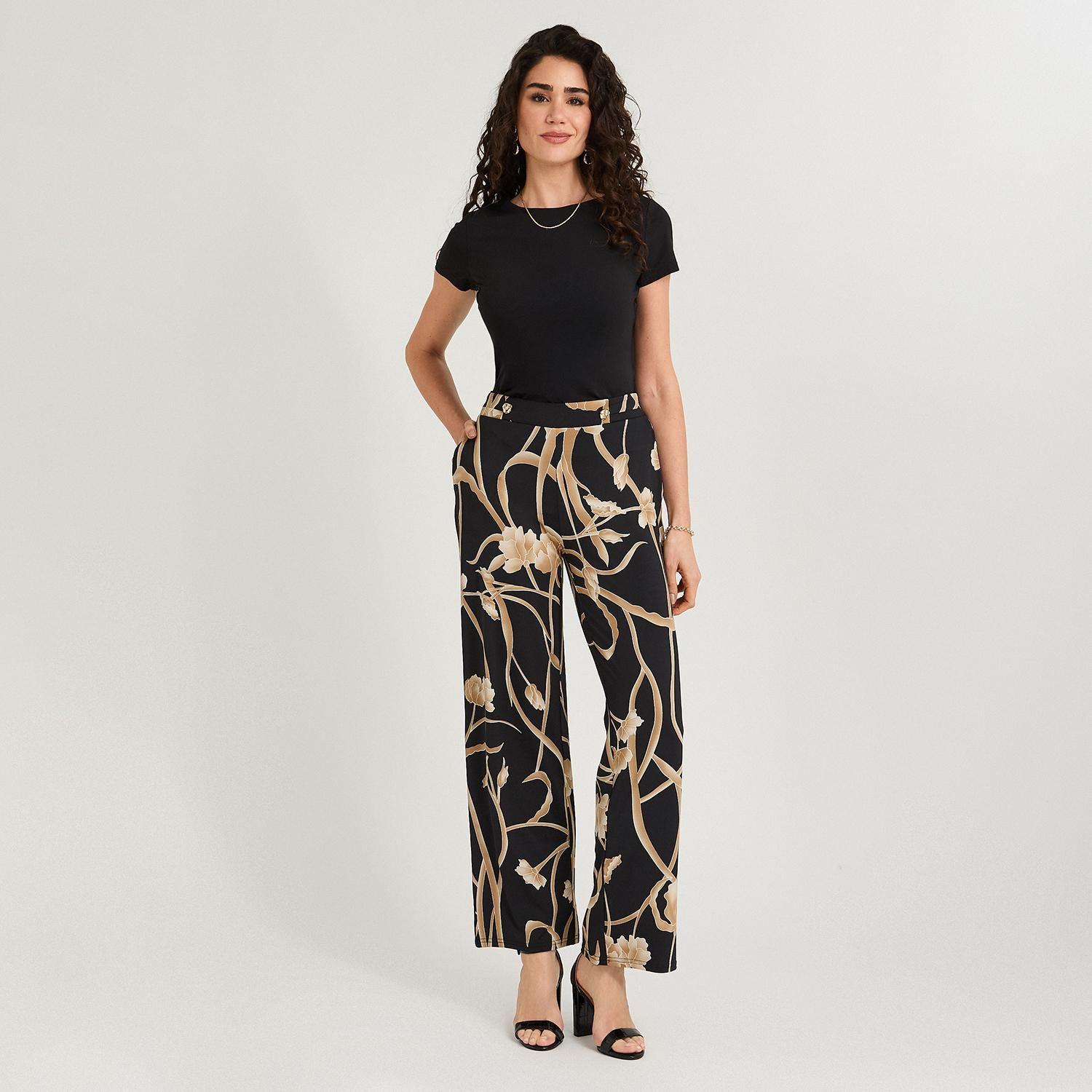 Pantalón Sport Palazzo Polyspandex Camel-3