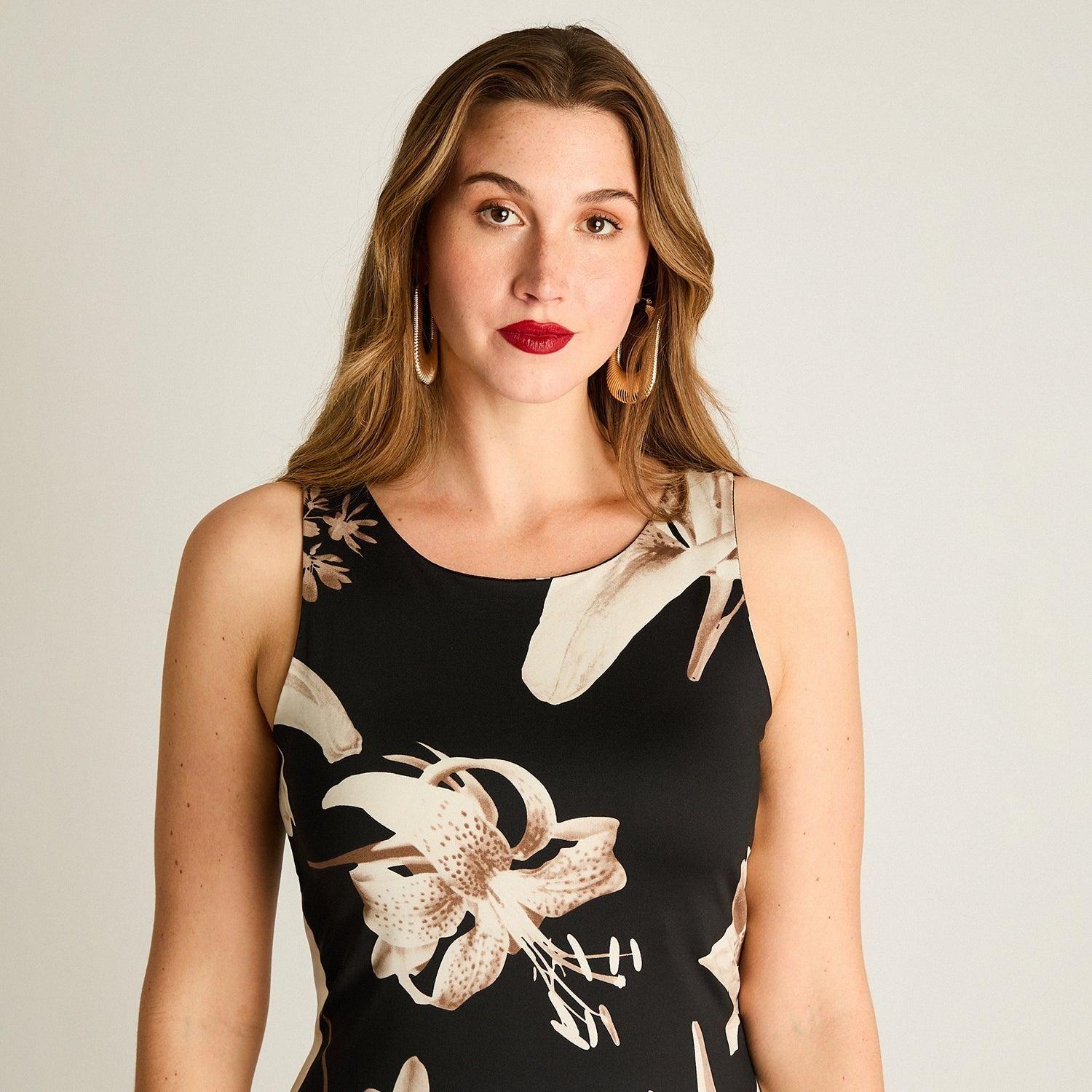 Vestido Maxi Negro Floral-2