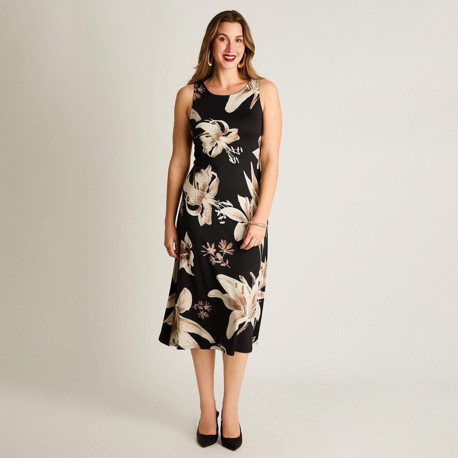 Vestido Maxi Negro Floral-3