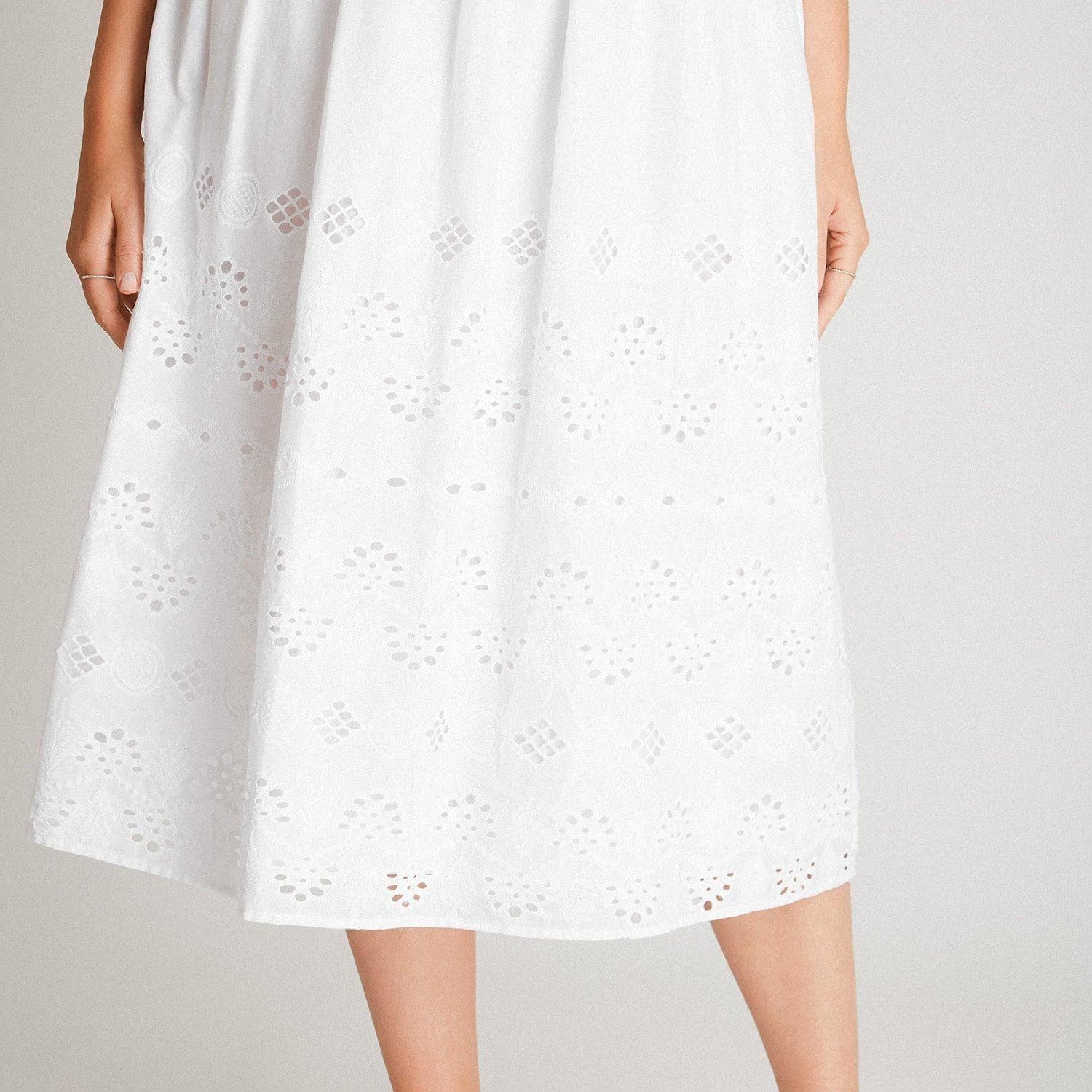 Falda Midi Blanca Broderie-2