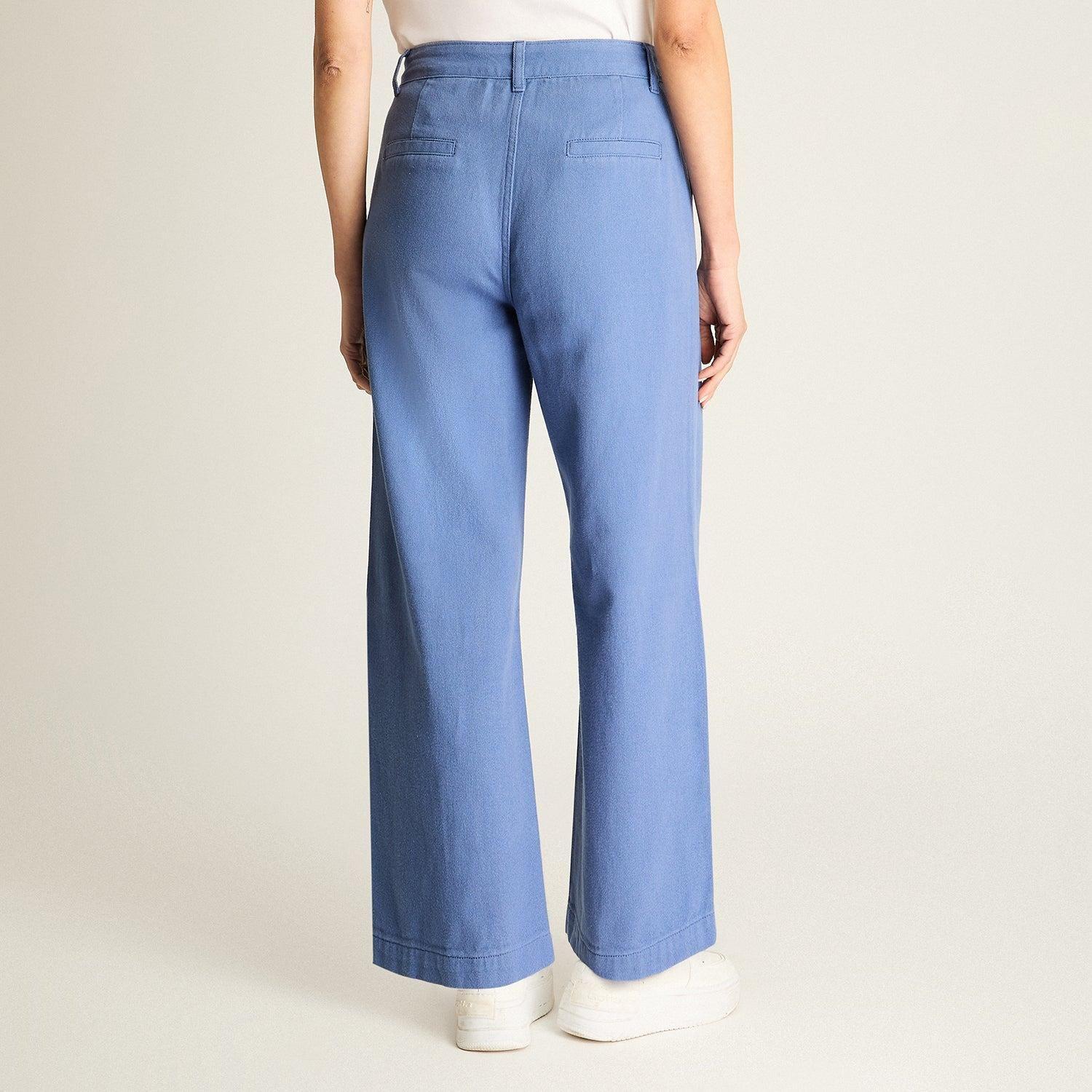 Pantalon Algodón Azul Wide Leg-2