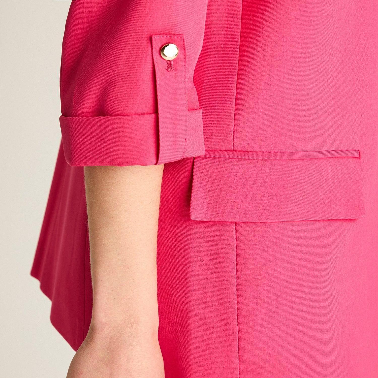 Blazer Fucsia Manga 3/4 Con Forro-2