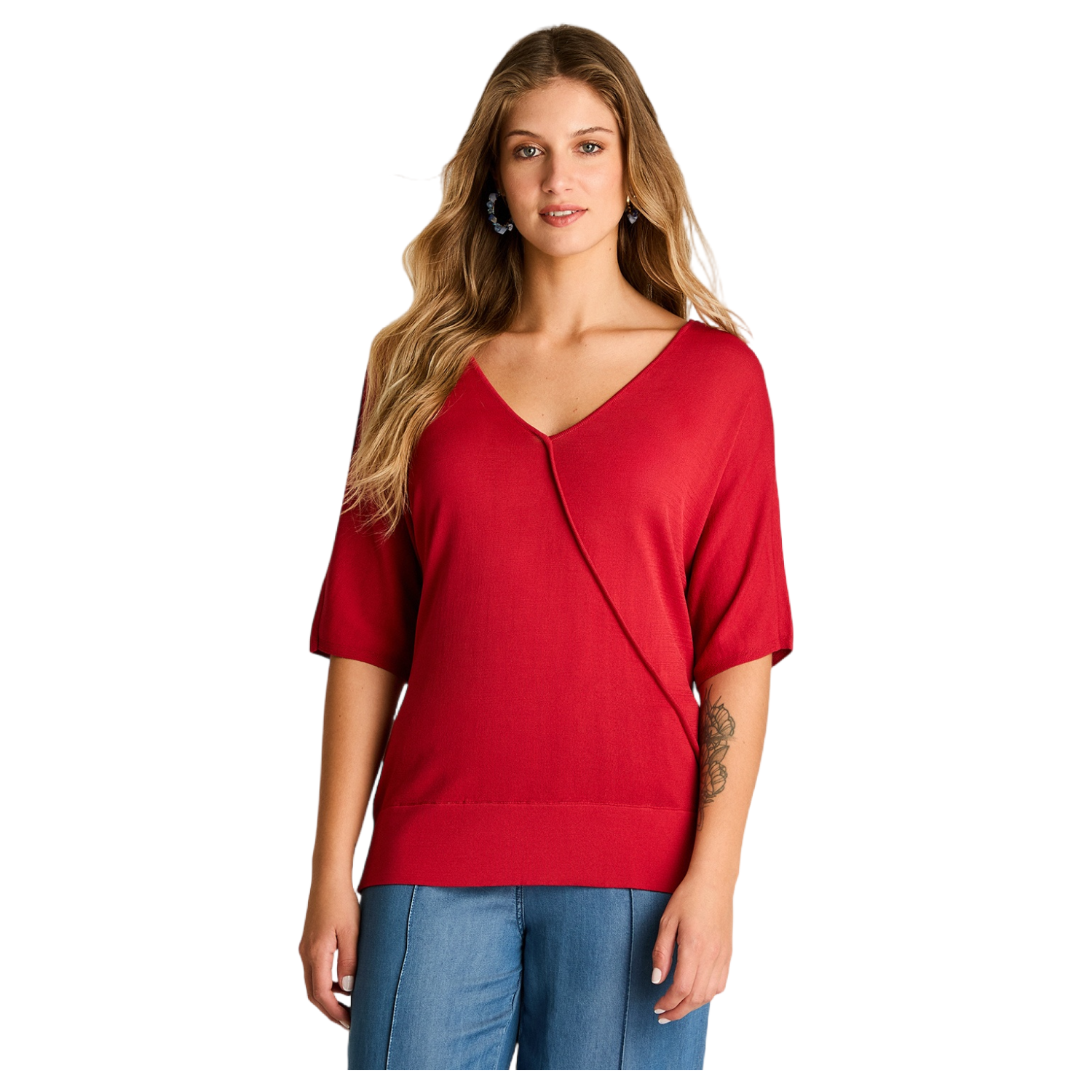 Polera Fucsia Manga Corta Baja elasticidad Sin Forro Calce Normal-0