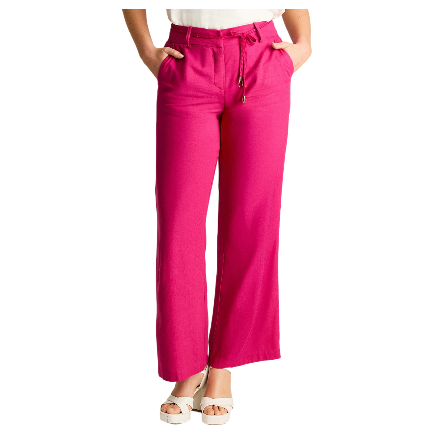 Pantalón Formal Palazzo Fucsia-0