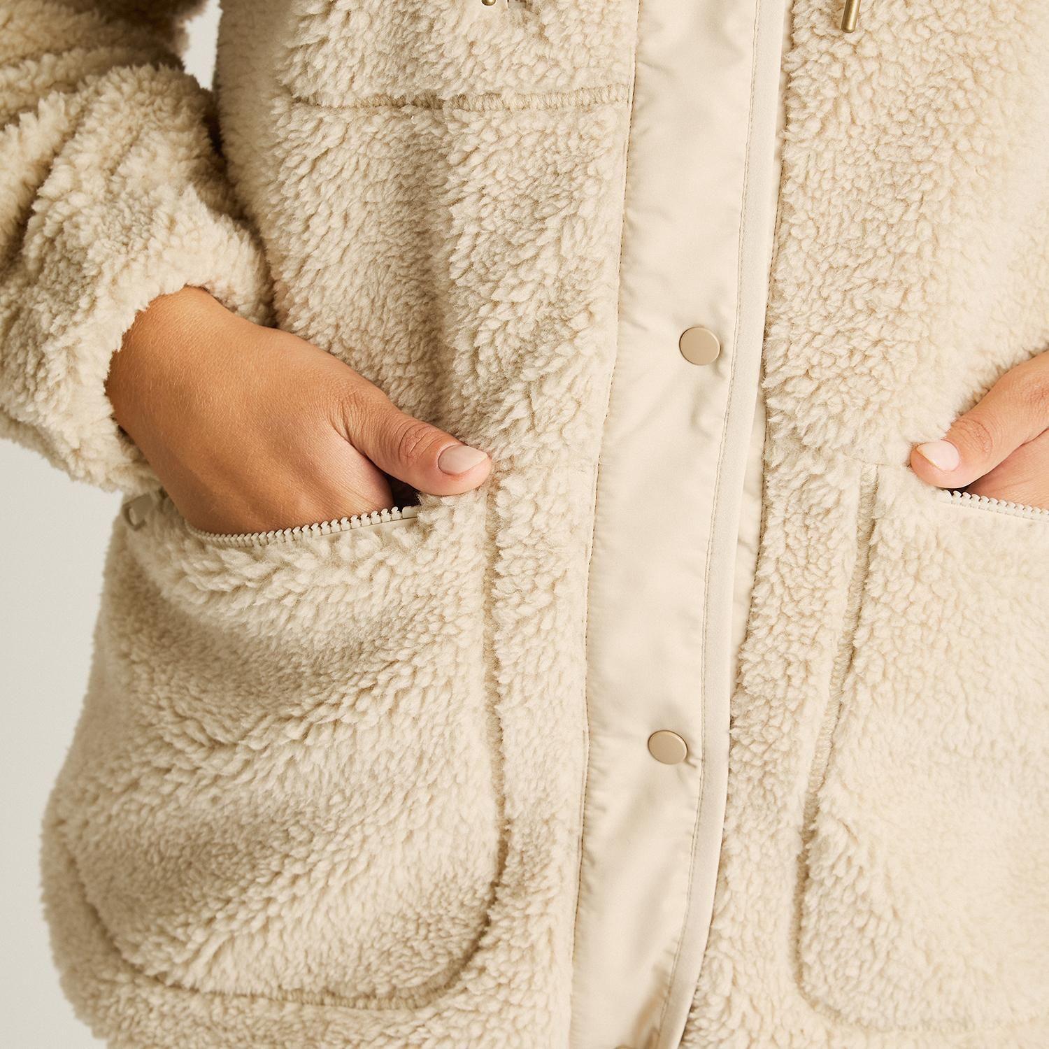 Poleron Sherpa Beige Manga Larga-2
