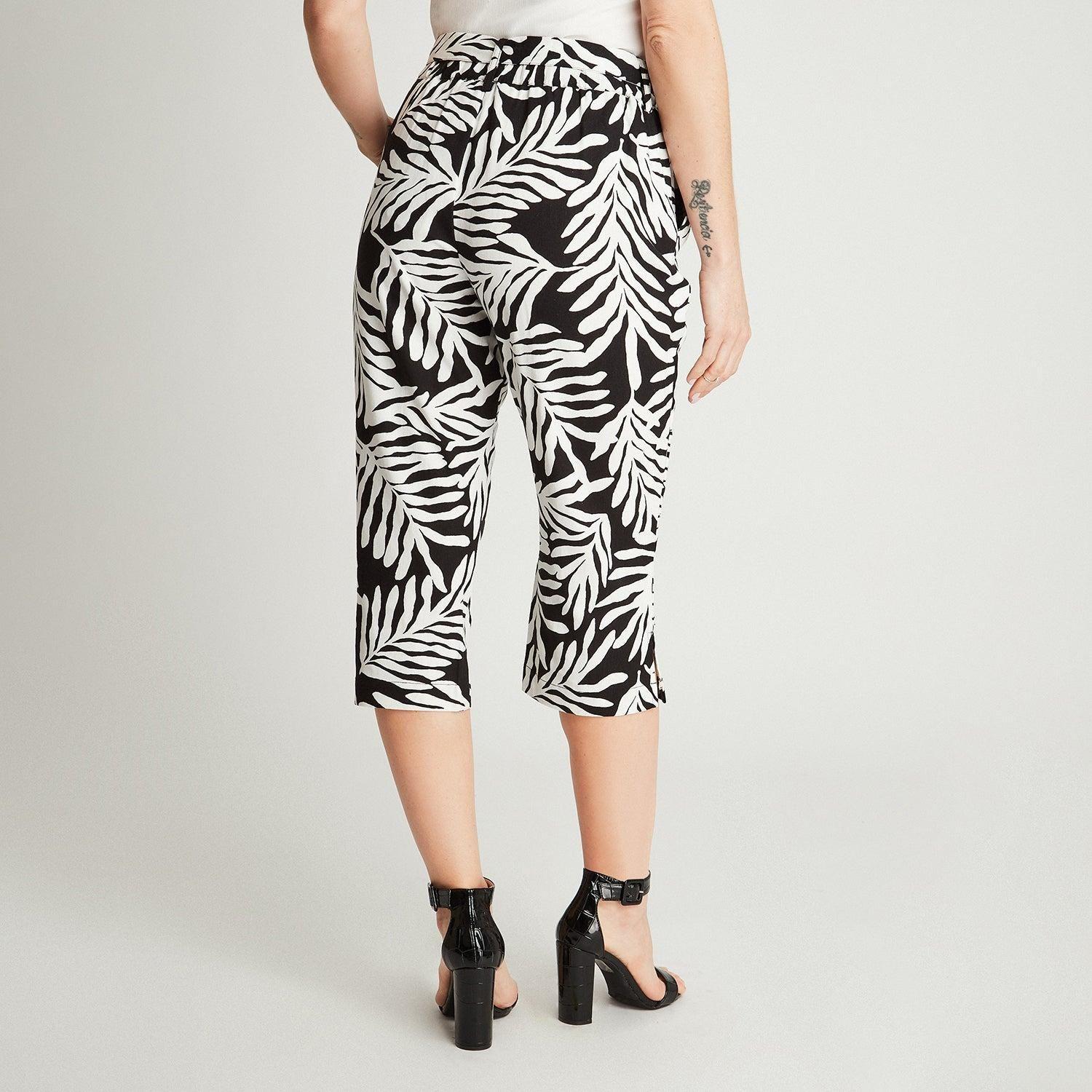 Capri Estampado Negro Con Lazo Y Bolsillos-2