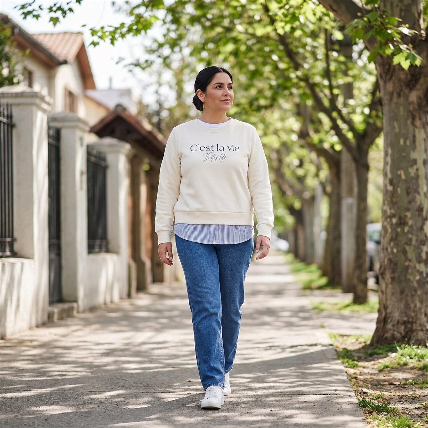 Polerón Algodón con Blusa Listada Crudo-7